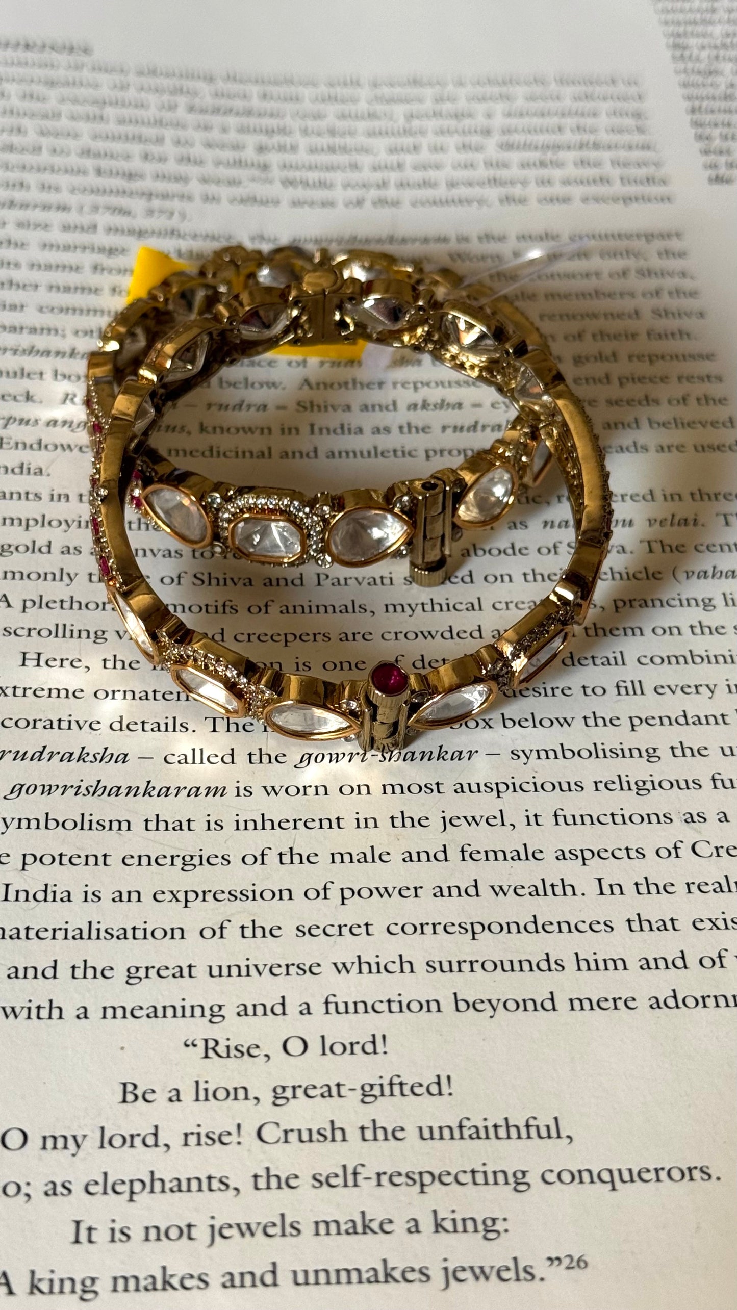 Rani pink cubes designed Victorian Bangles