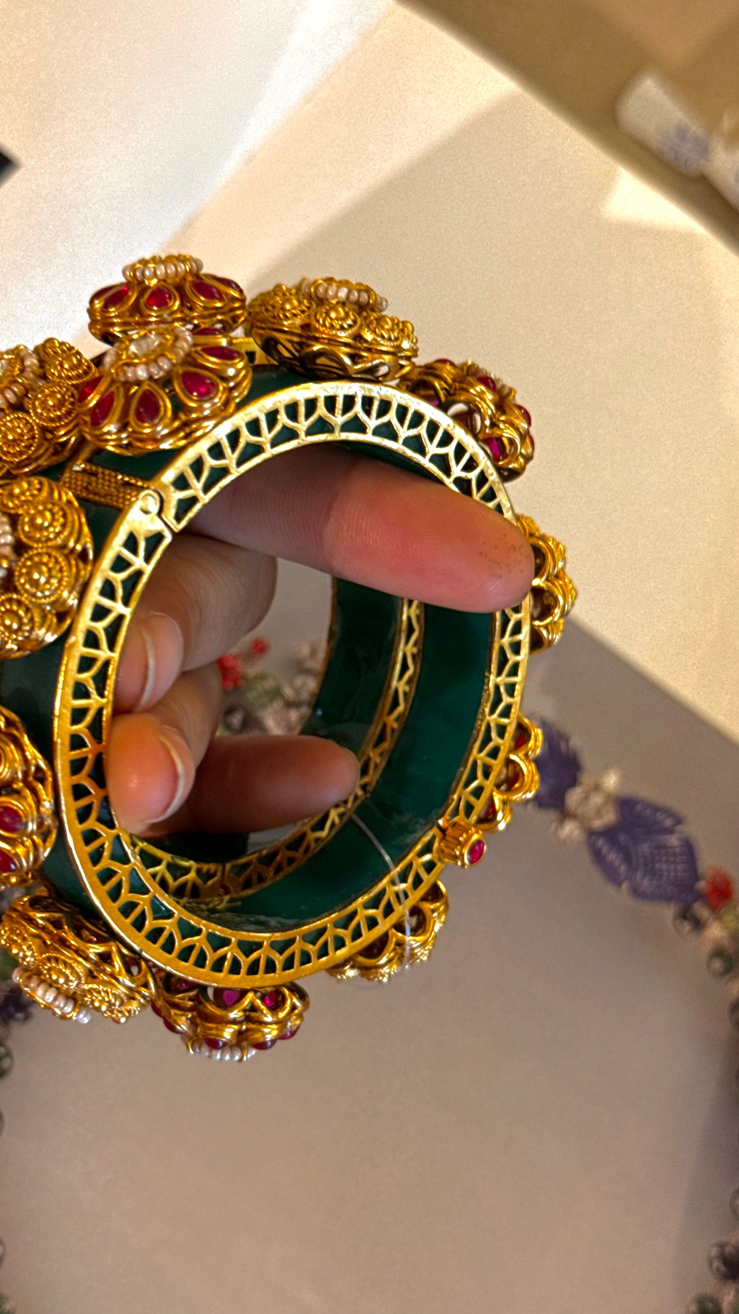 Emerald & Ruby Royal Heritage bangles