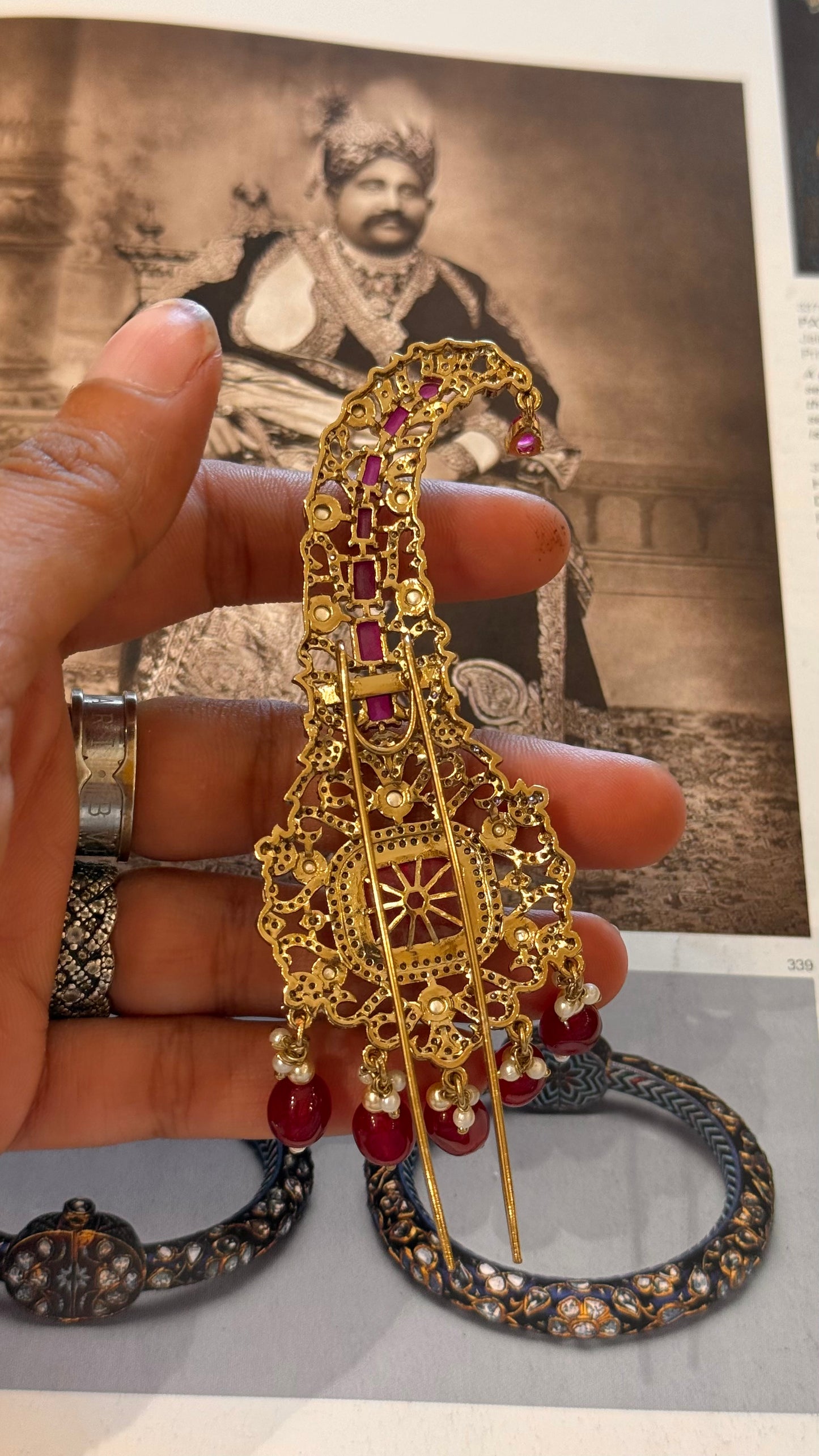 Ruby doublet Victorian Kalgi