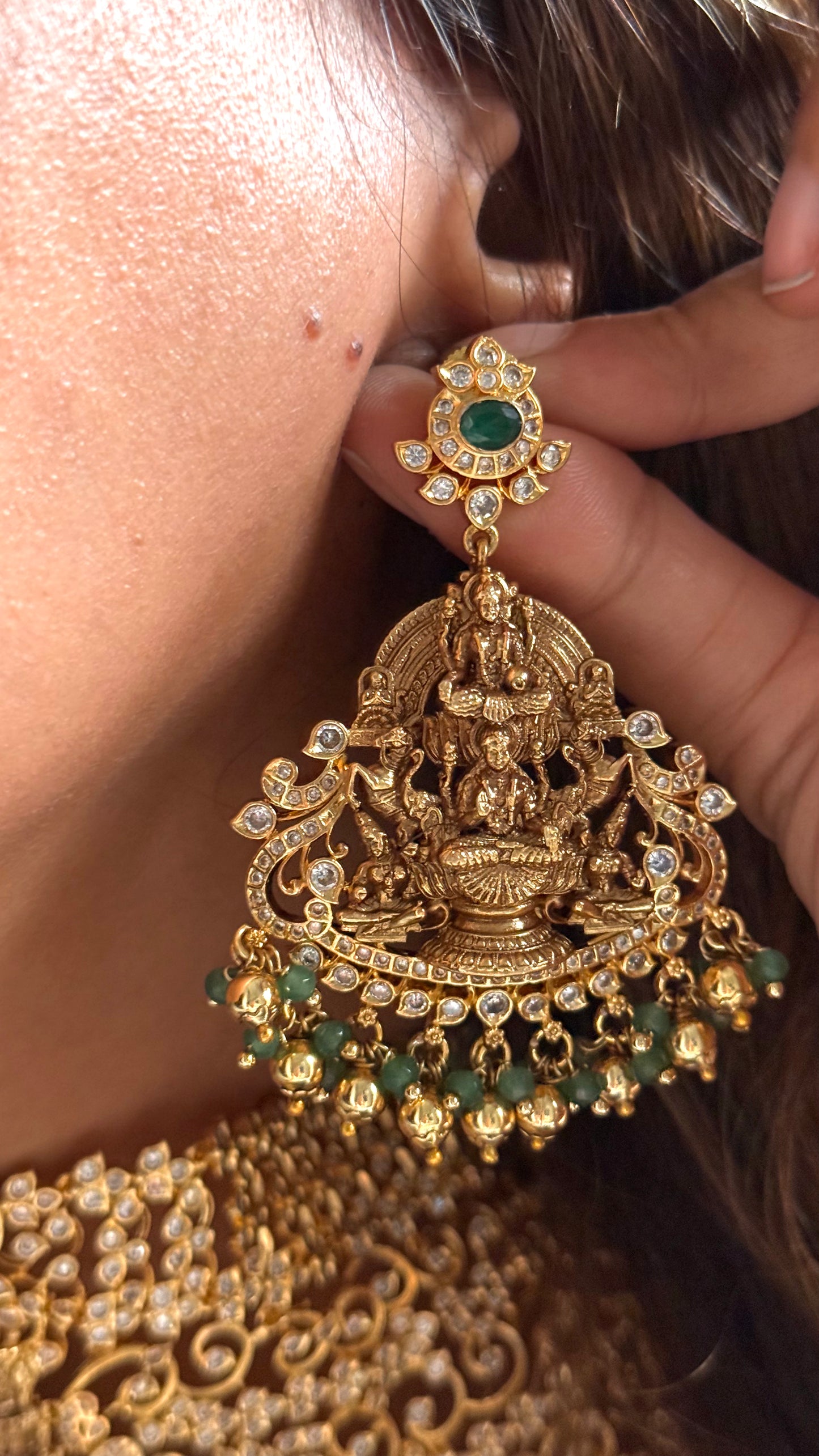 Goddess Laxmi Inspired real gold polki choker