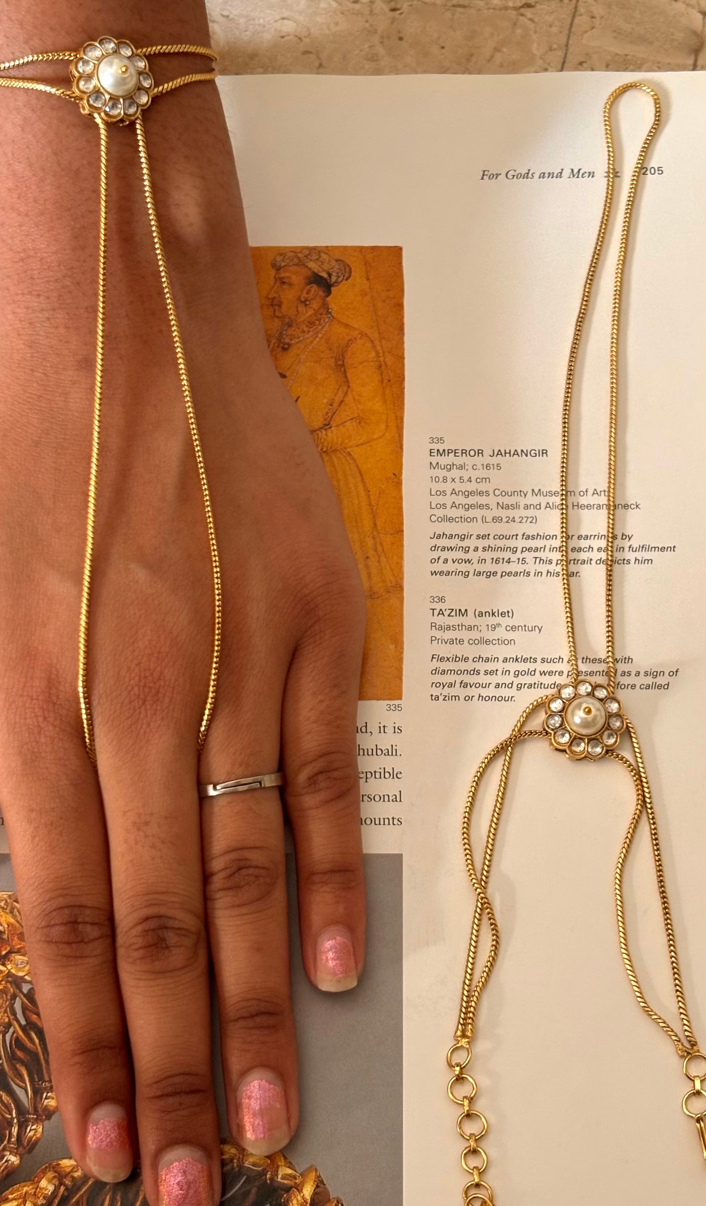 Pearl Hath phool wearable as foot ring