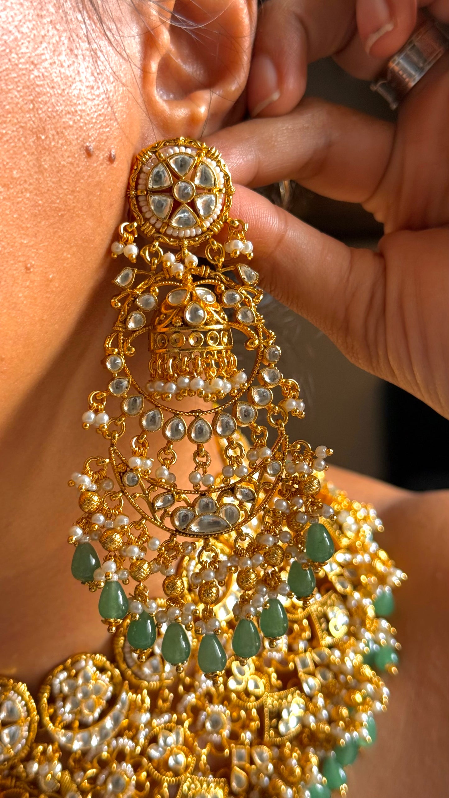 Heritage jadau handmade bridal Asia Necklace