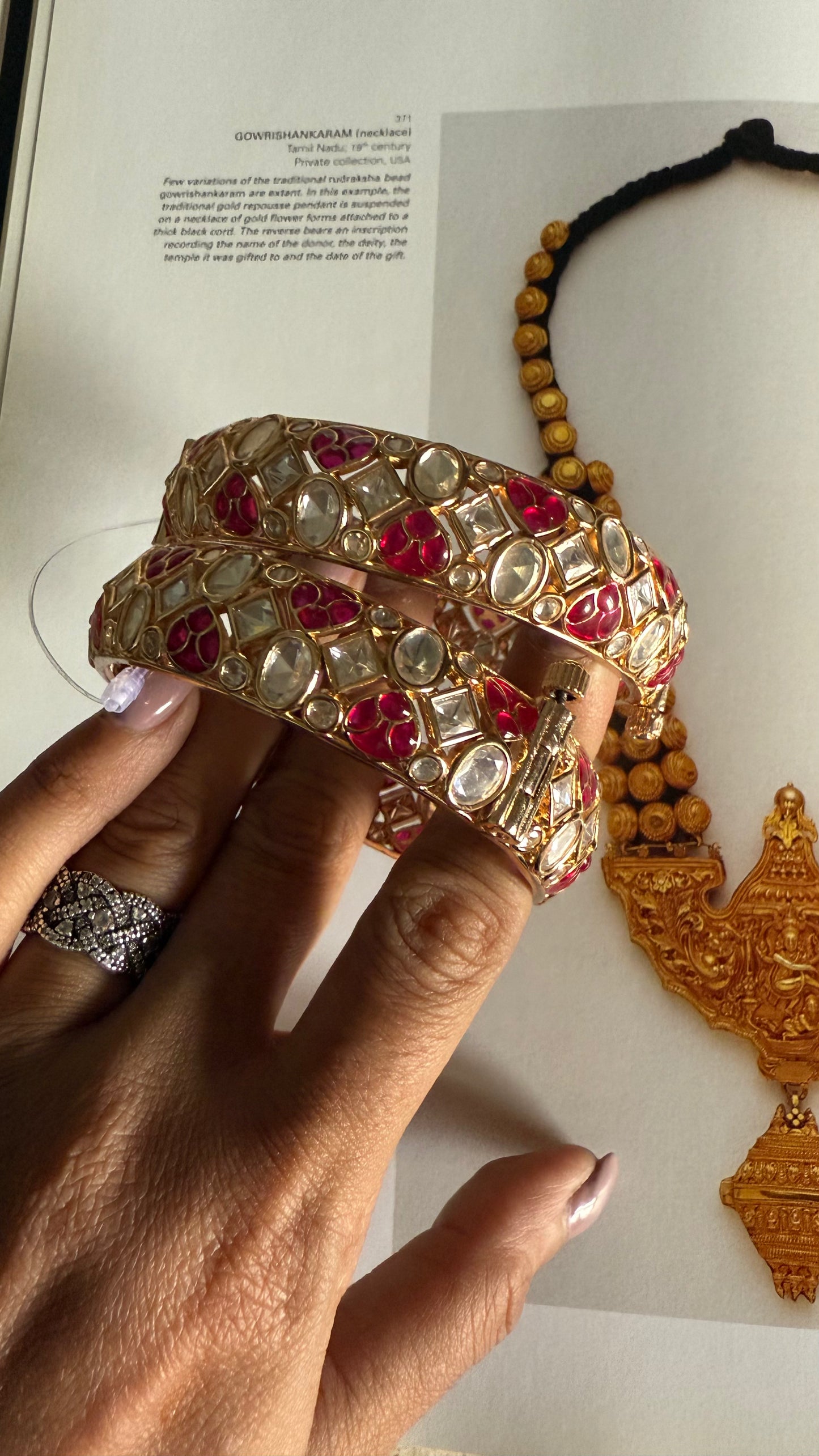 Rani Pink moissanite katdana bangles
