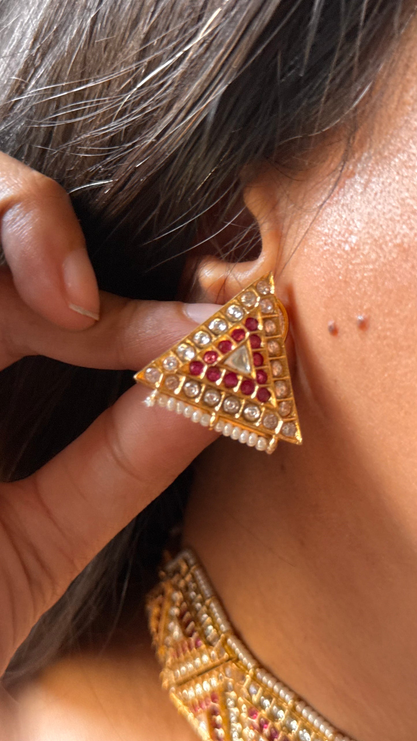 Paachi kundan ruby chik patti