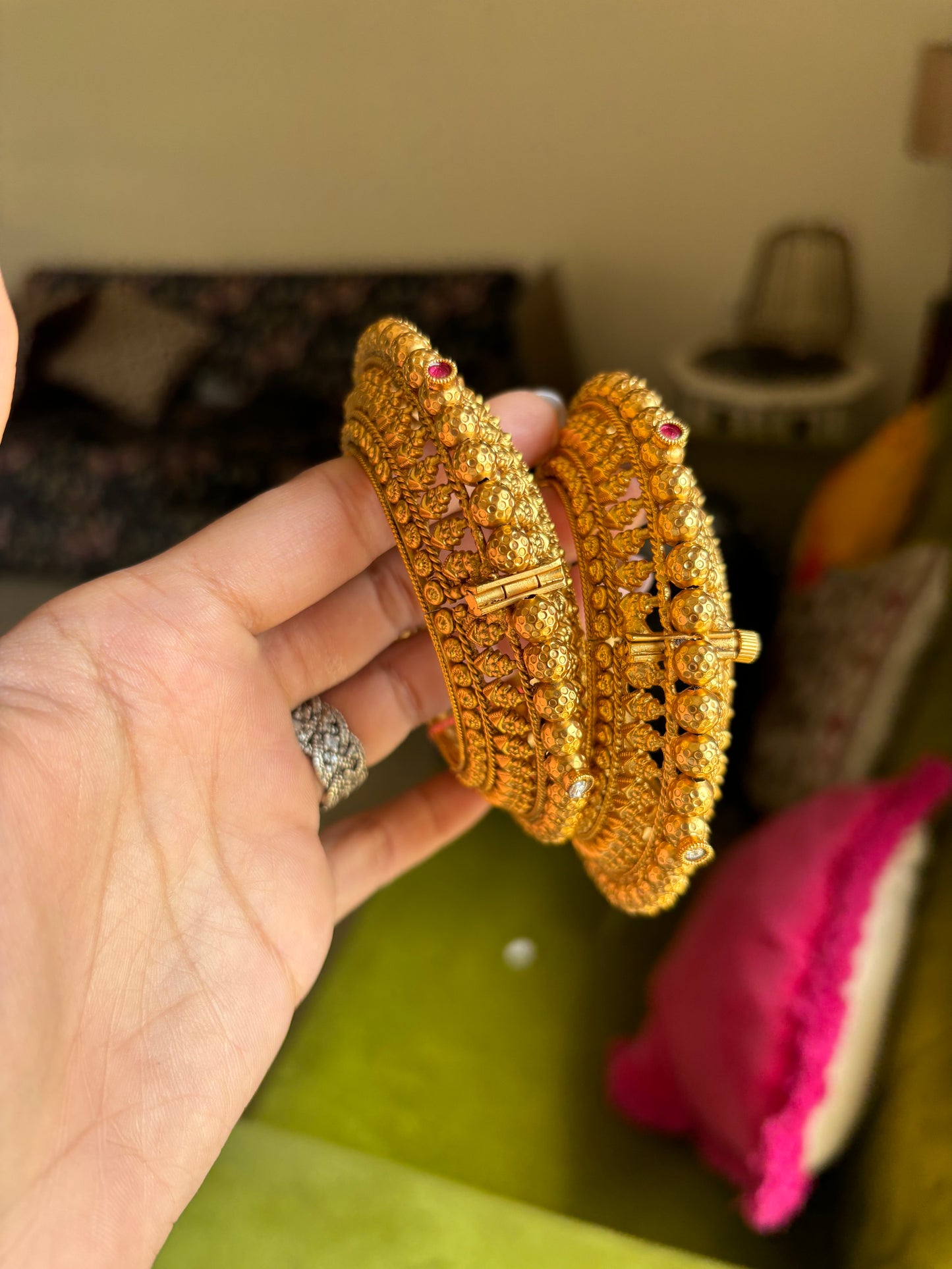 Rajwada oxidised openable bangles