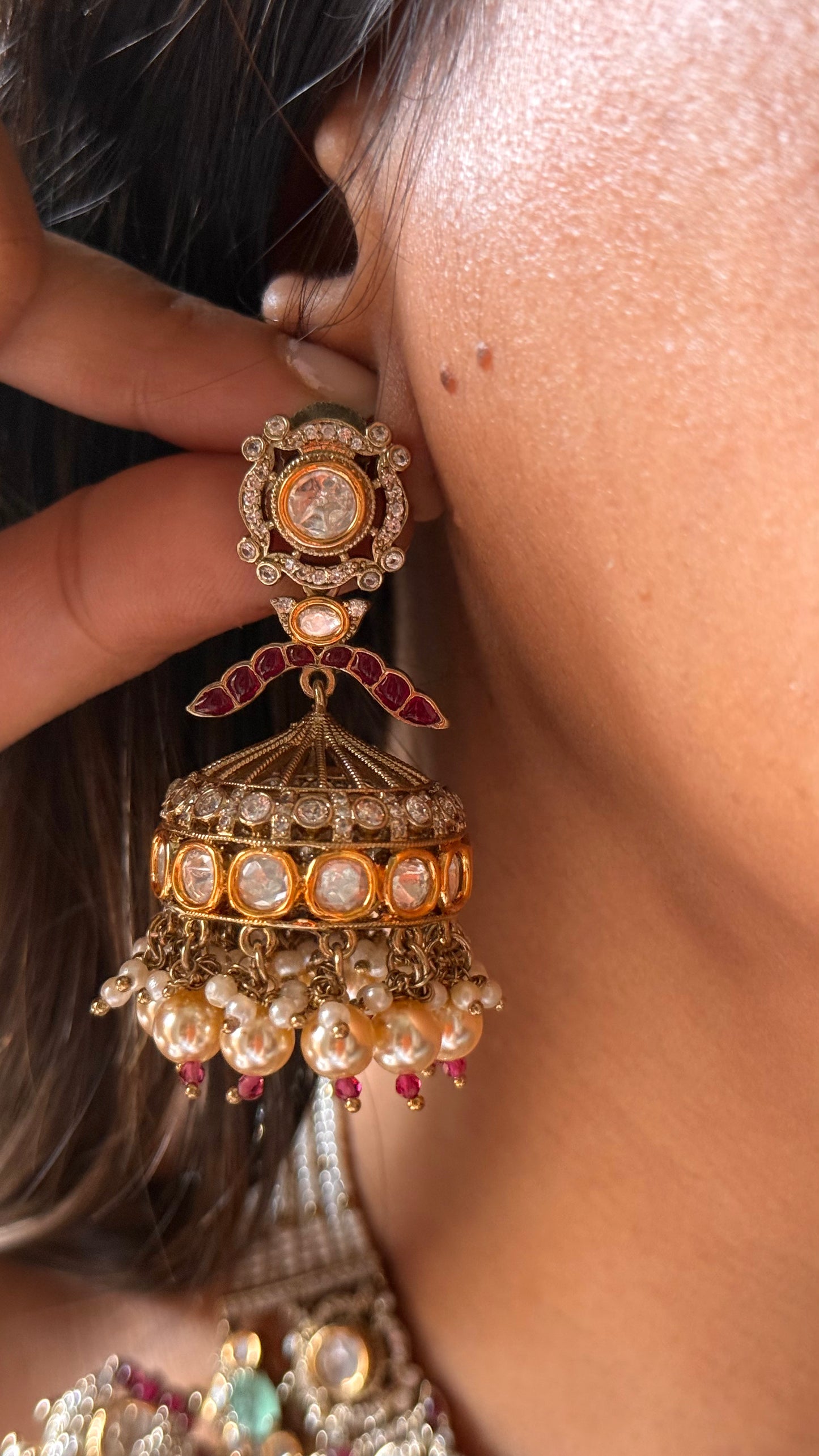Mint Vintage rajwada necklace sets with jhumki