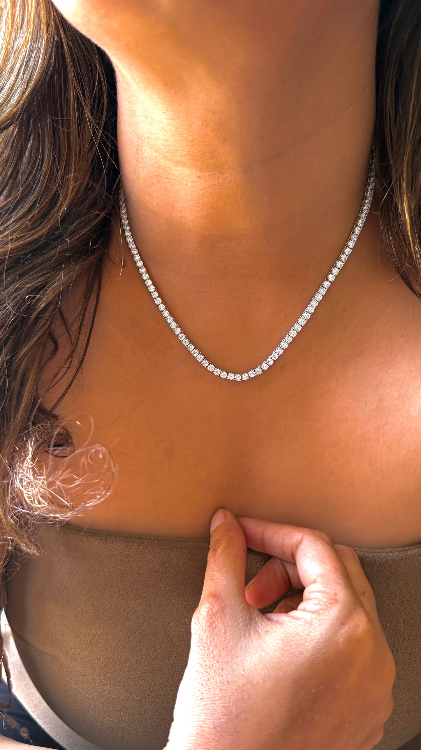 Single line Diamond Necklace