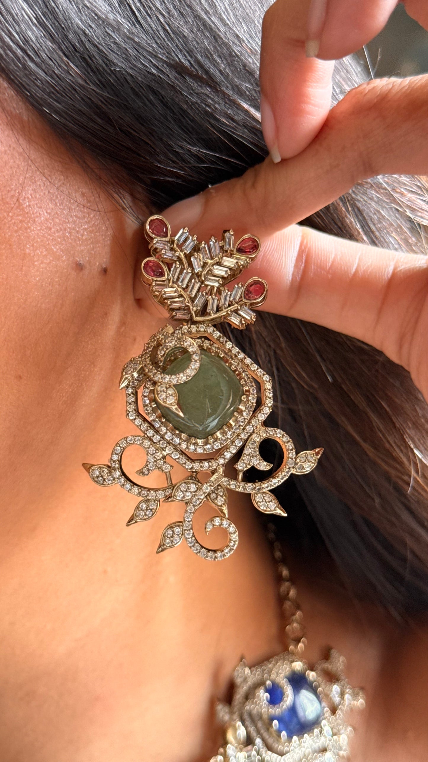 Sabhyasachi inspired with real stone designer Necklace