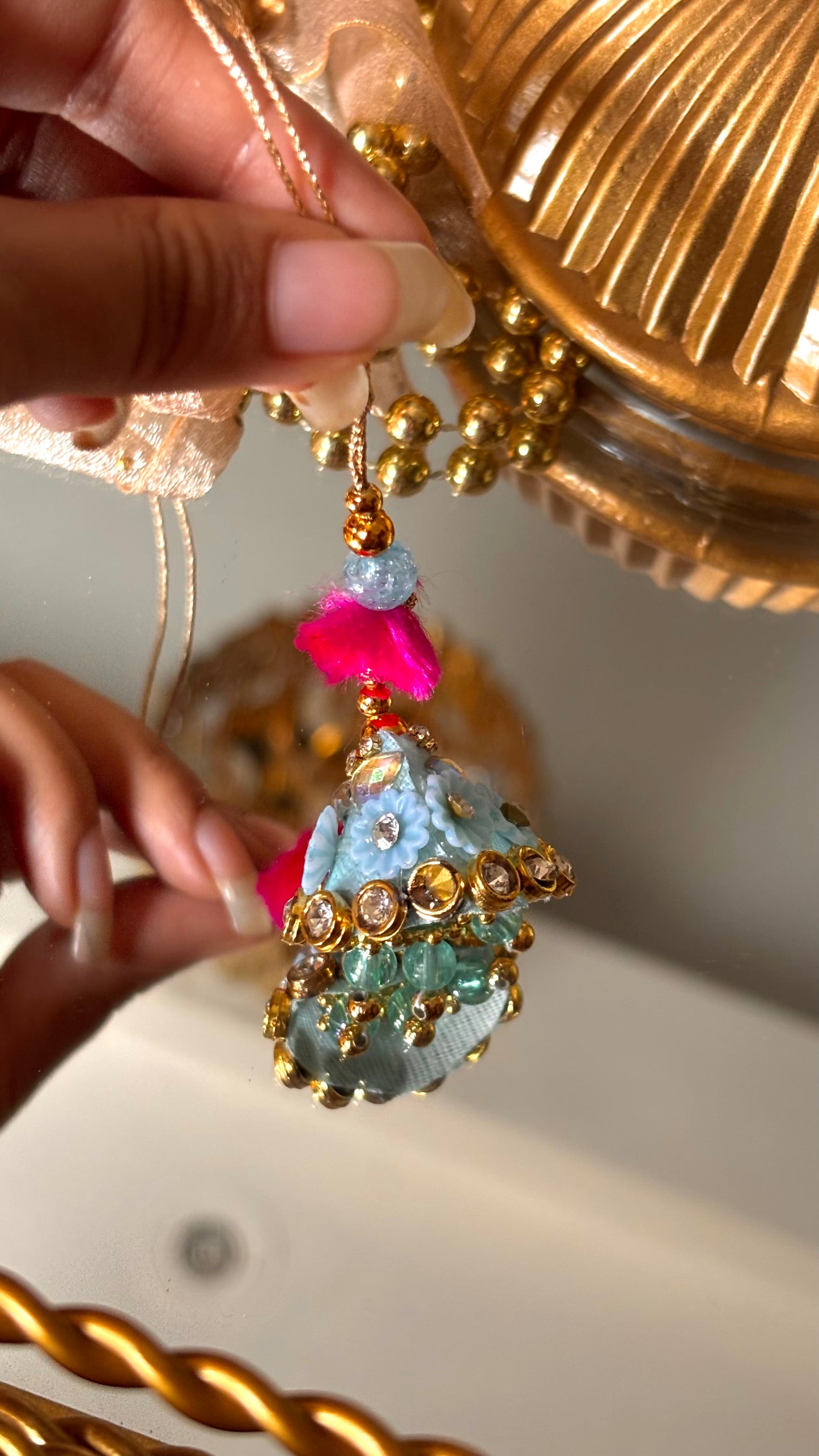 Floral lumba rakhi for bhabhi ( shipping will be extra )
