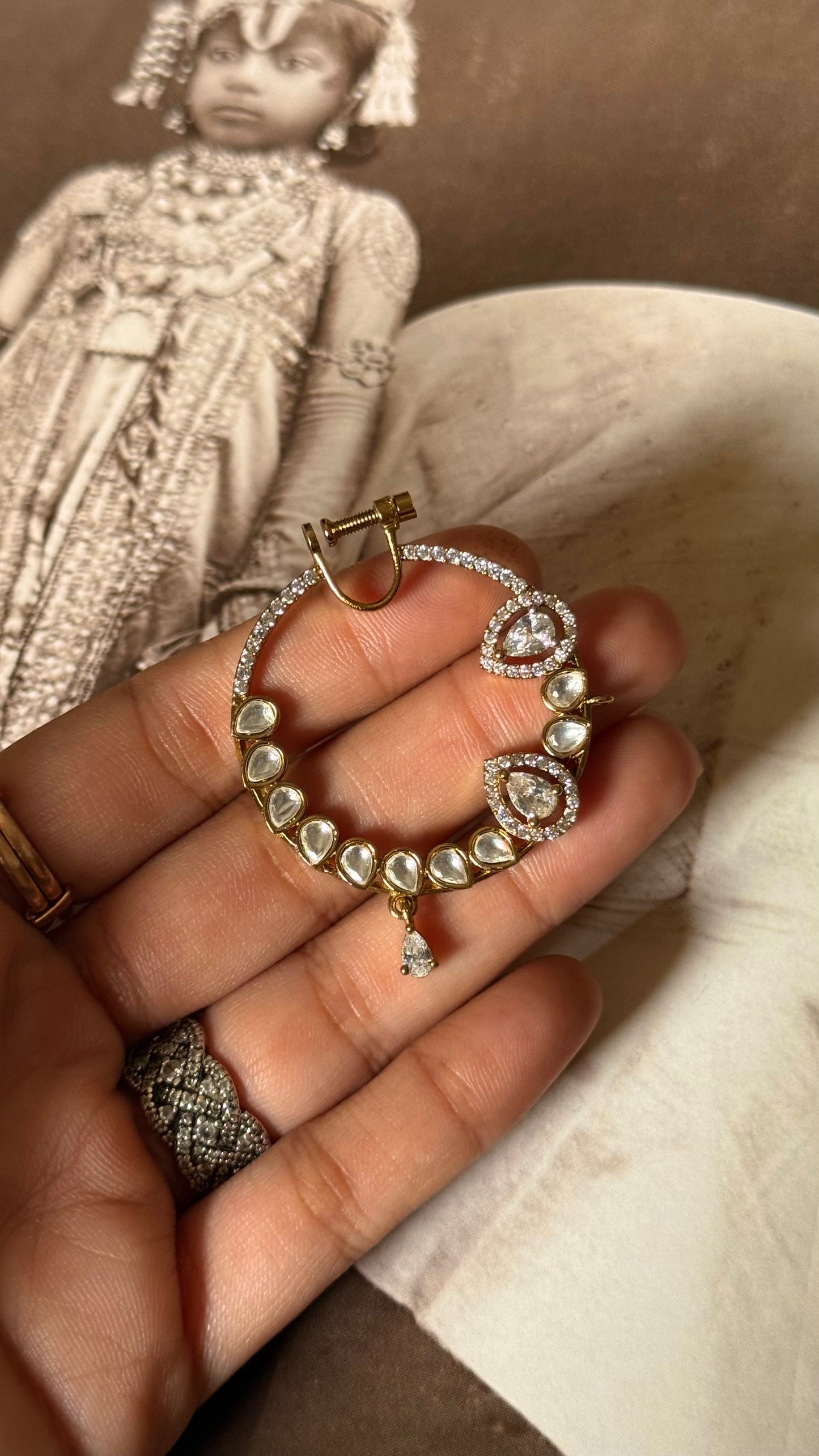 Moissanite victorian nath