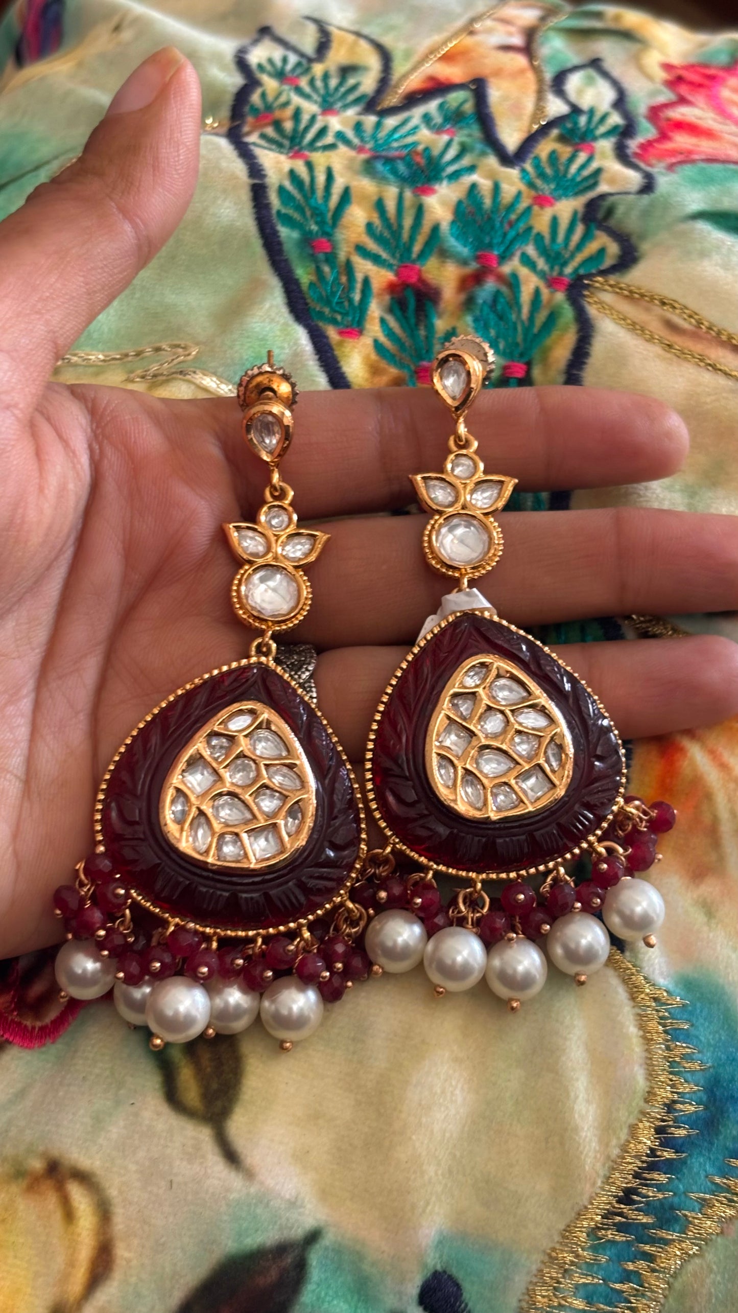 Ruby cocktail earrings