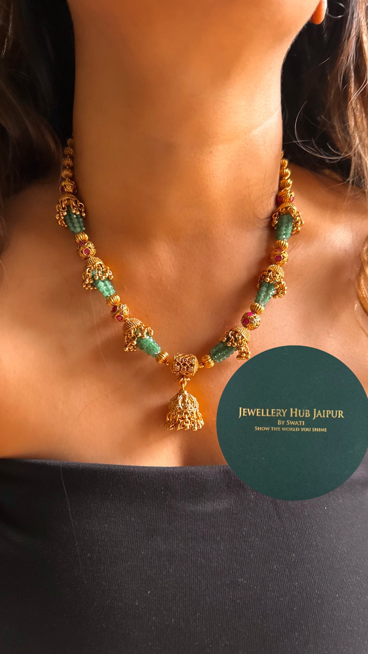 Jhumka style rajwada string Set