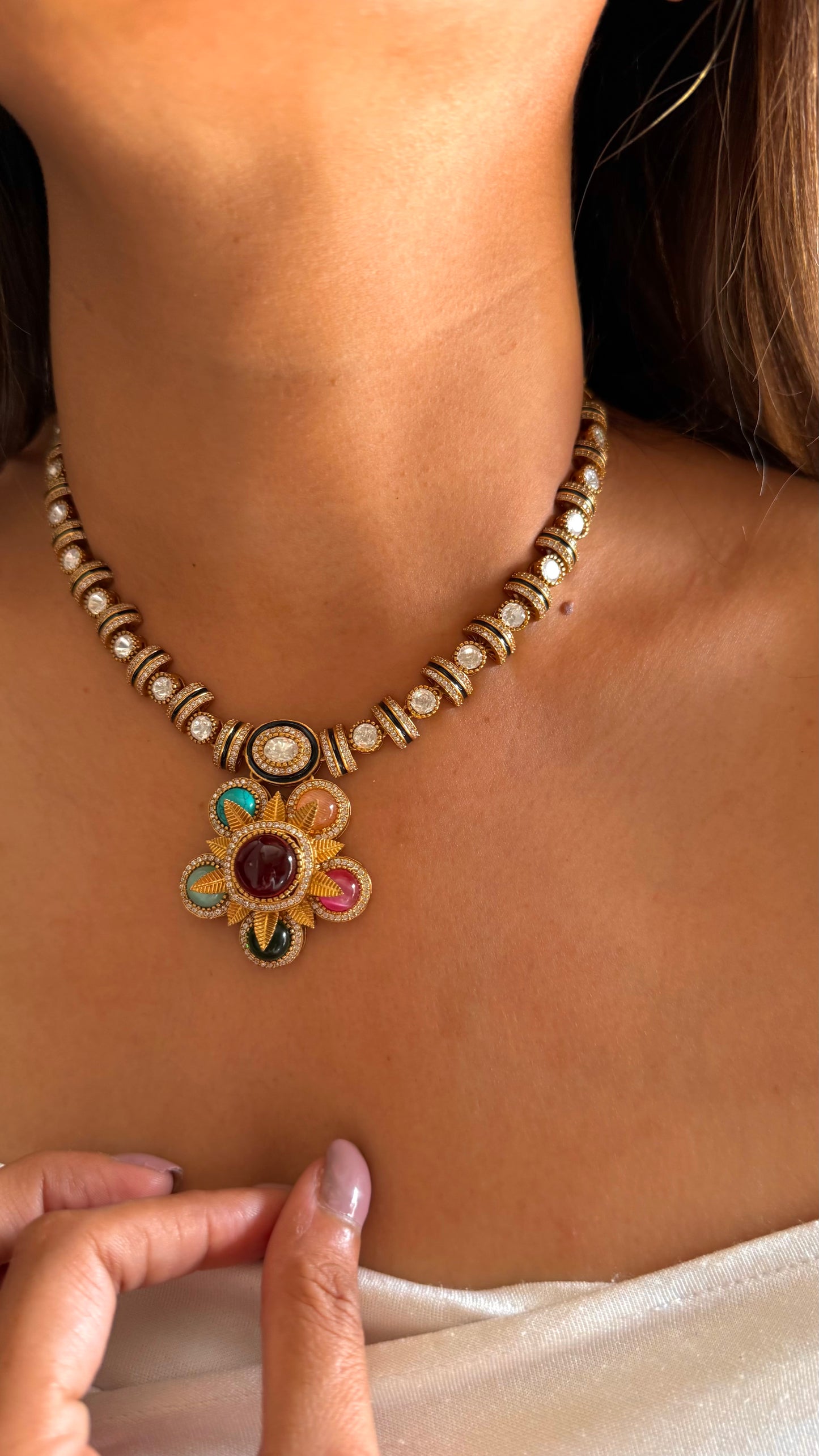 Garima Sabhyasachi inspired designer multicoloured necklace