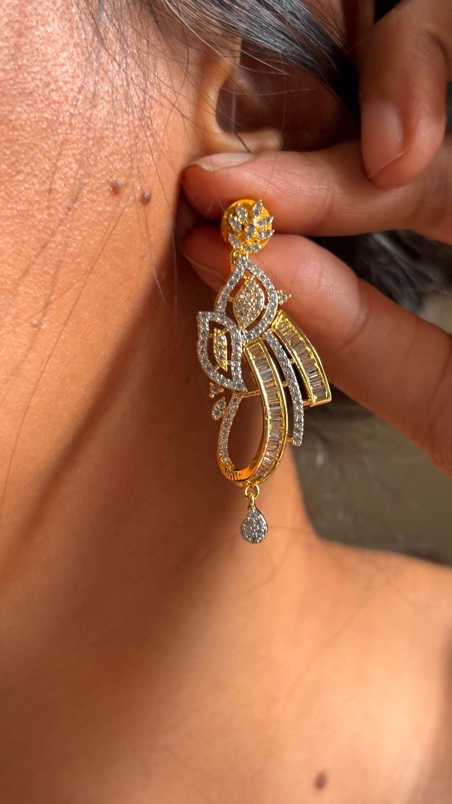 Cz ziva spark Gj Necklace
