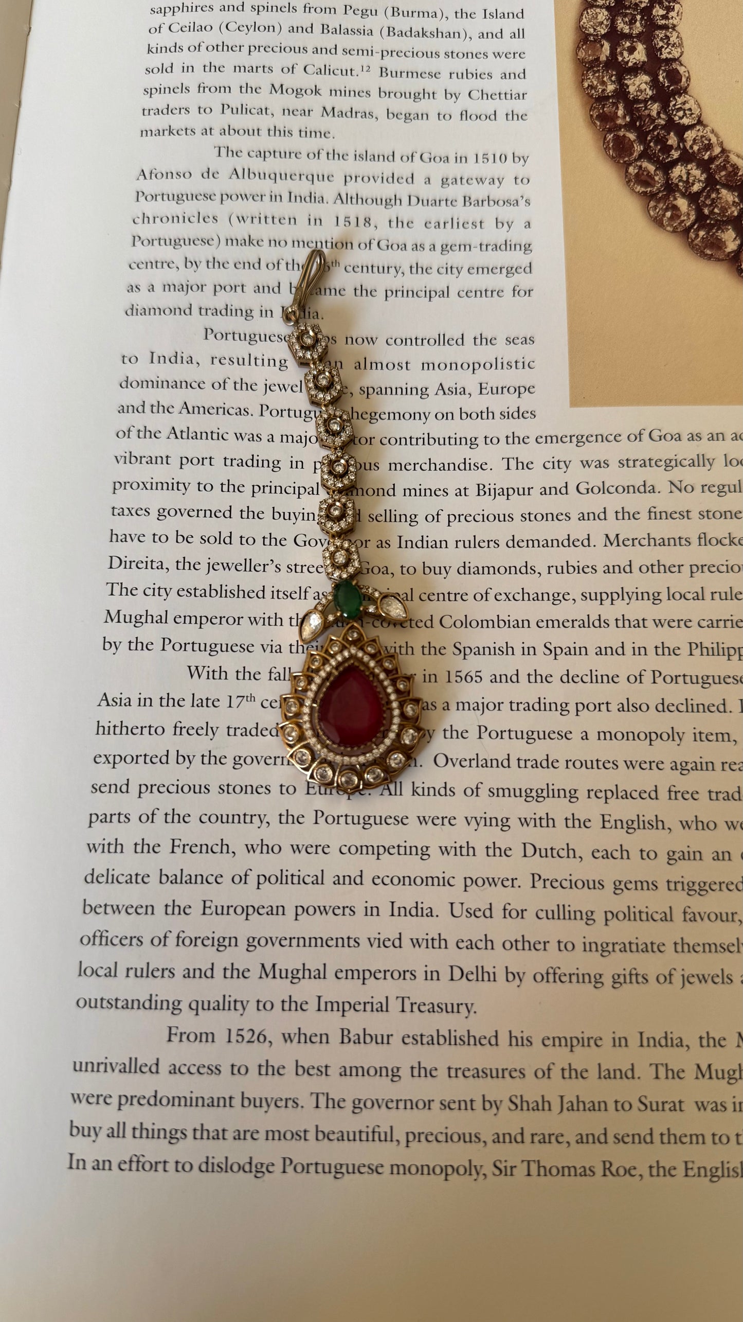 Ruby doublet& emerald victorian maangtika
