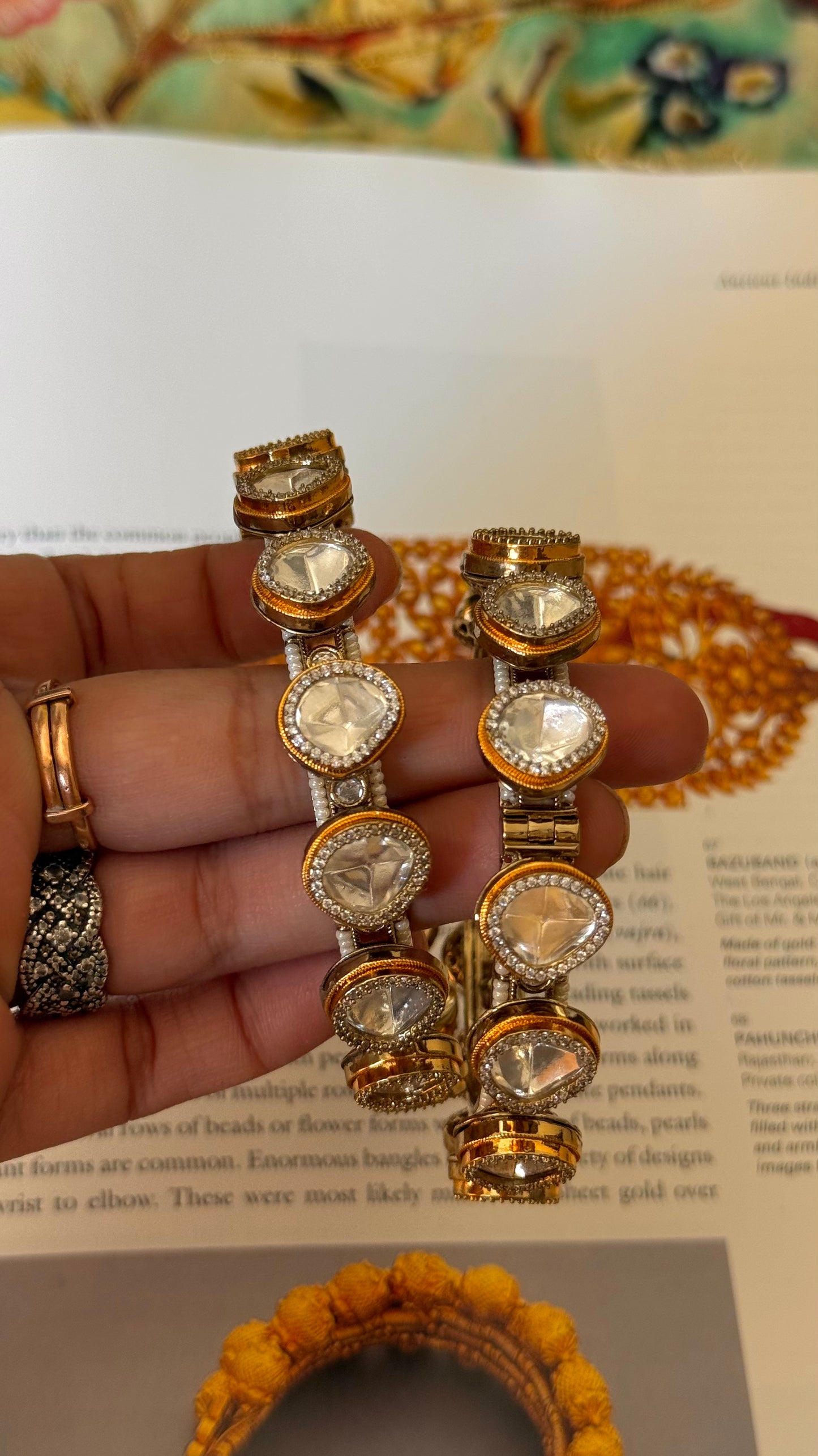 Uncut victorian polki bangdi bangles