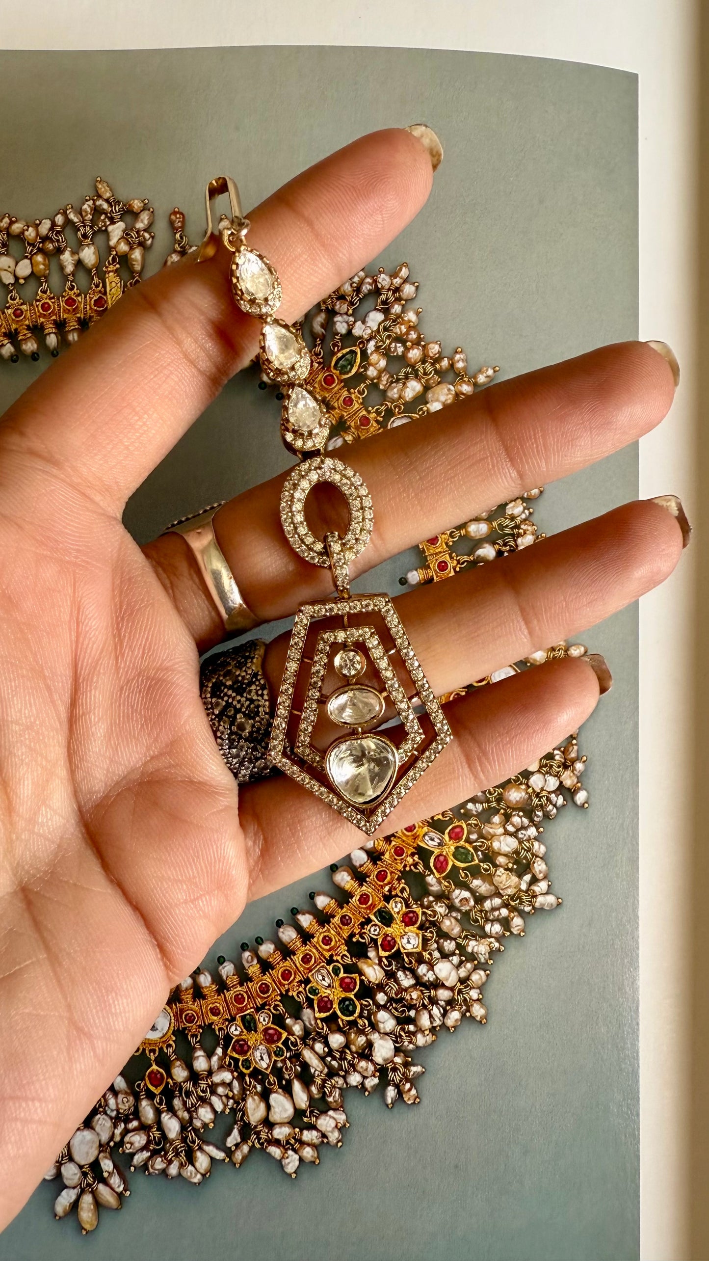 Moissanite designer maang tika