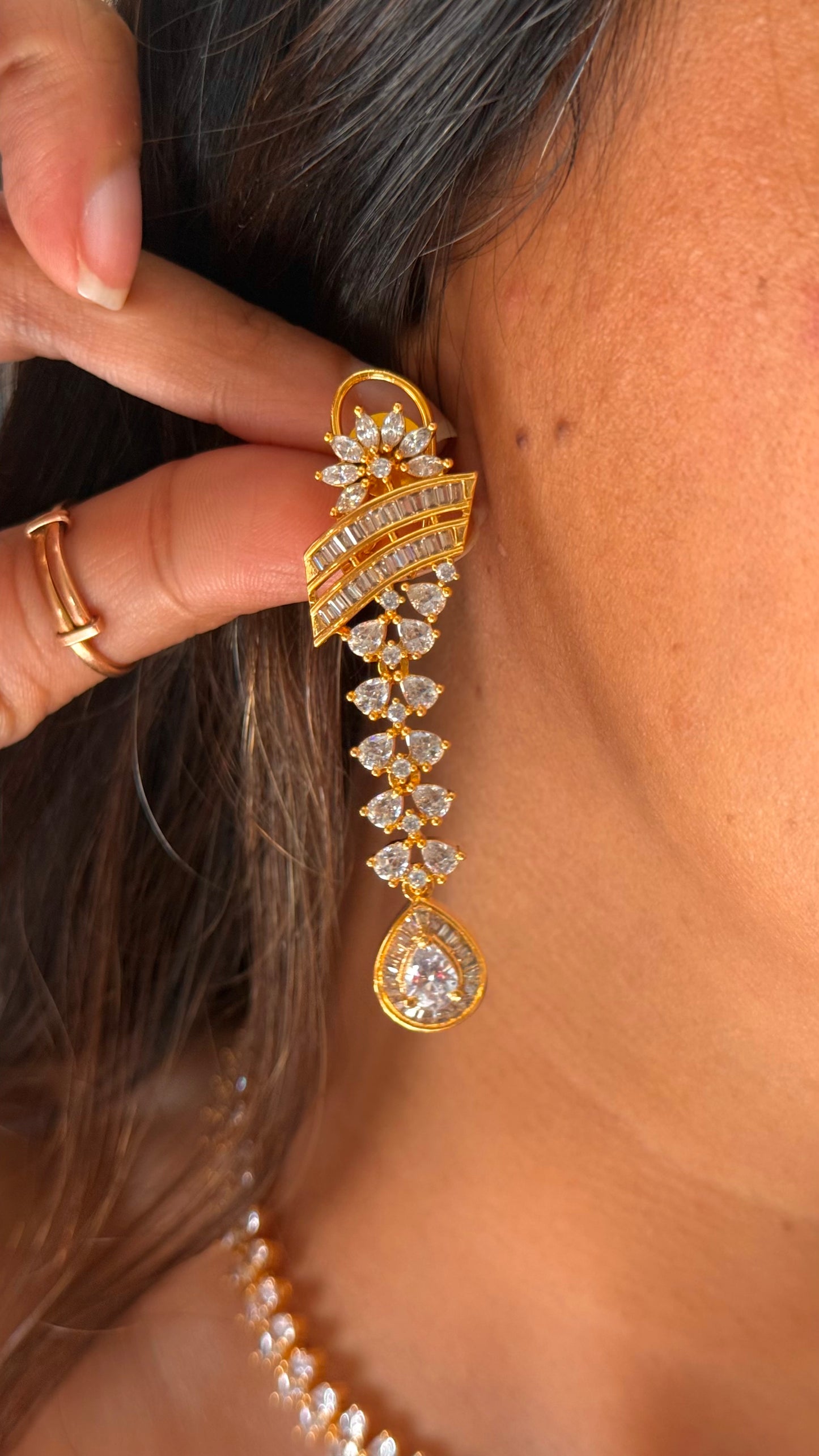 Gold diamond designer necklace