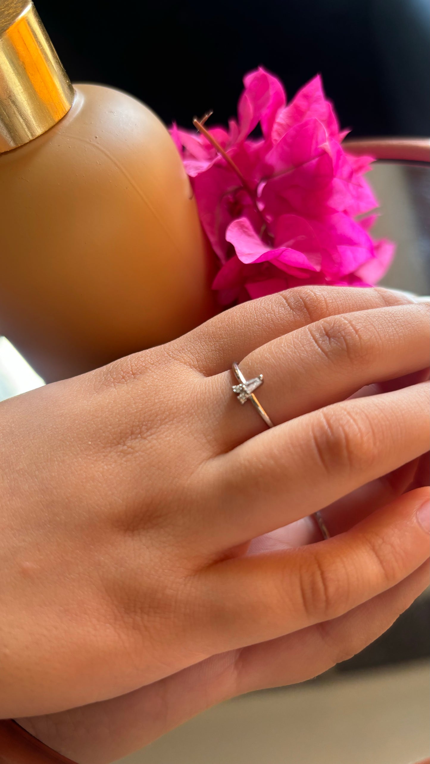 Diamond adjustable ring