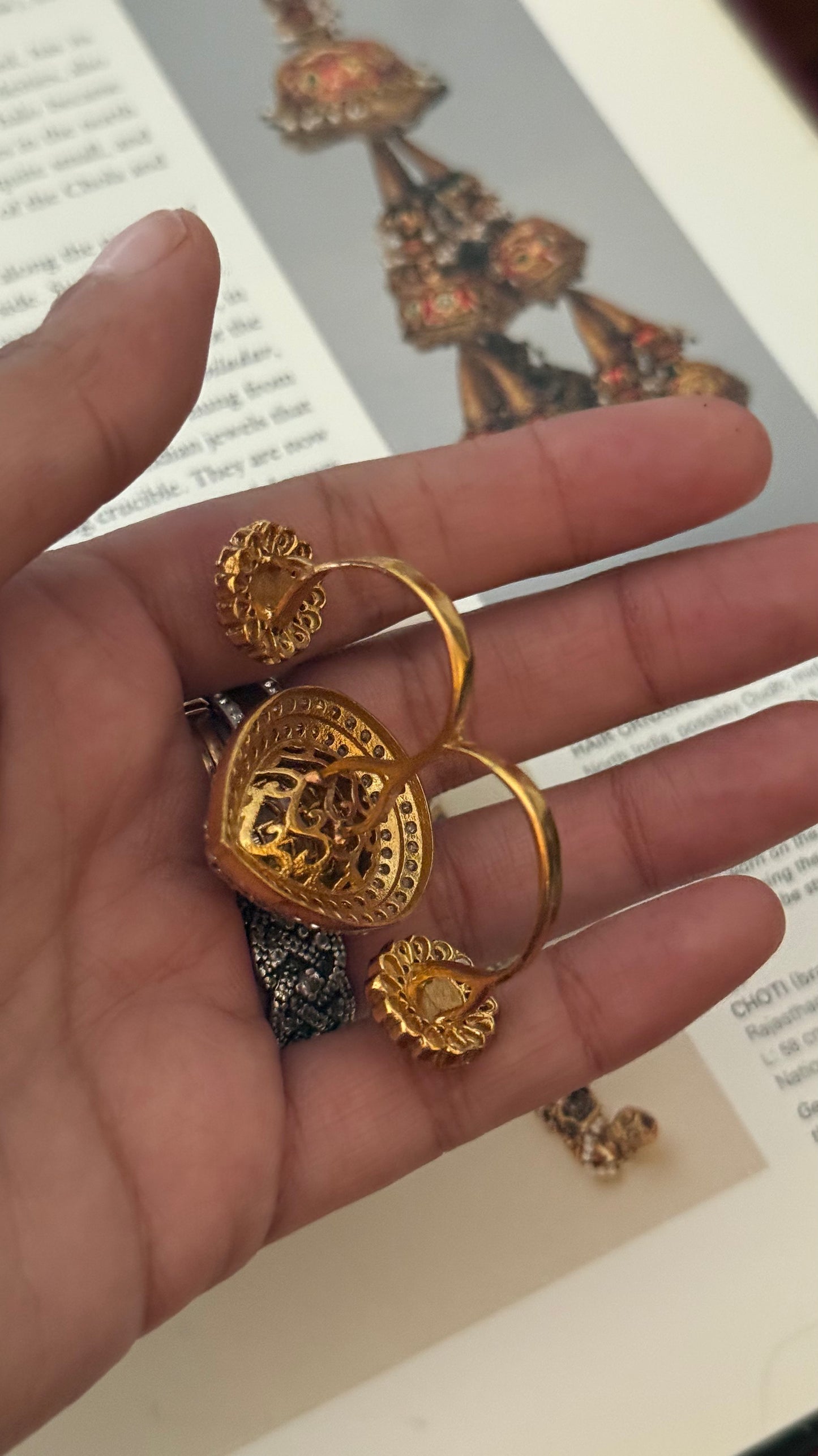 Uncut polki heritage ring