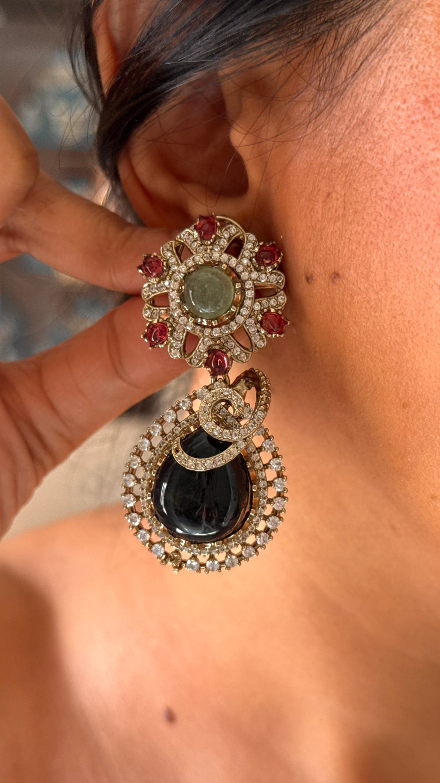 Granite stone sabyasachi inspired collar necklace