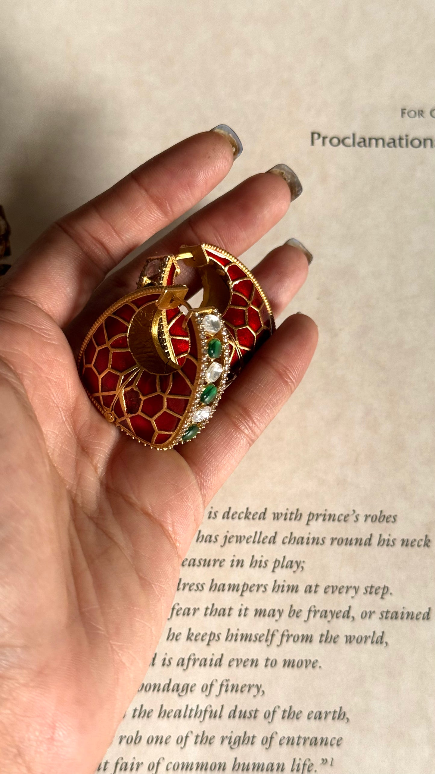 Ruby katdana with emerald designer Baaliyan