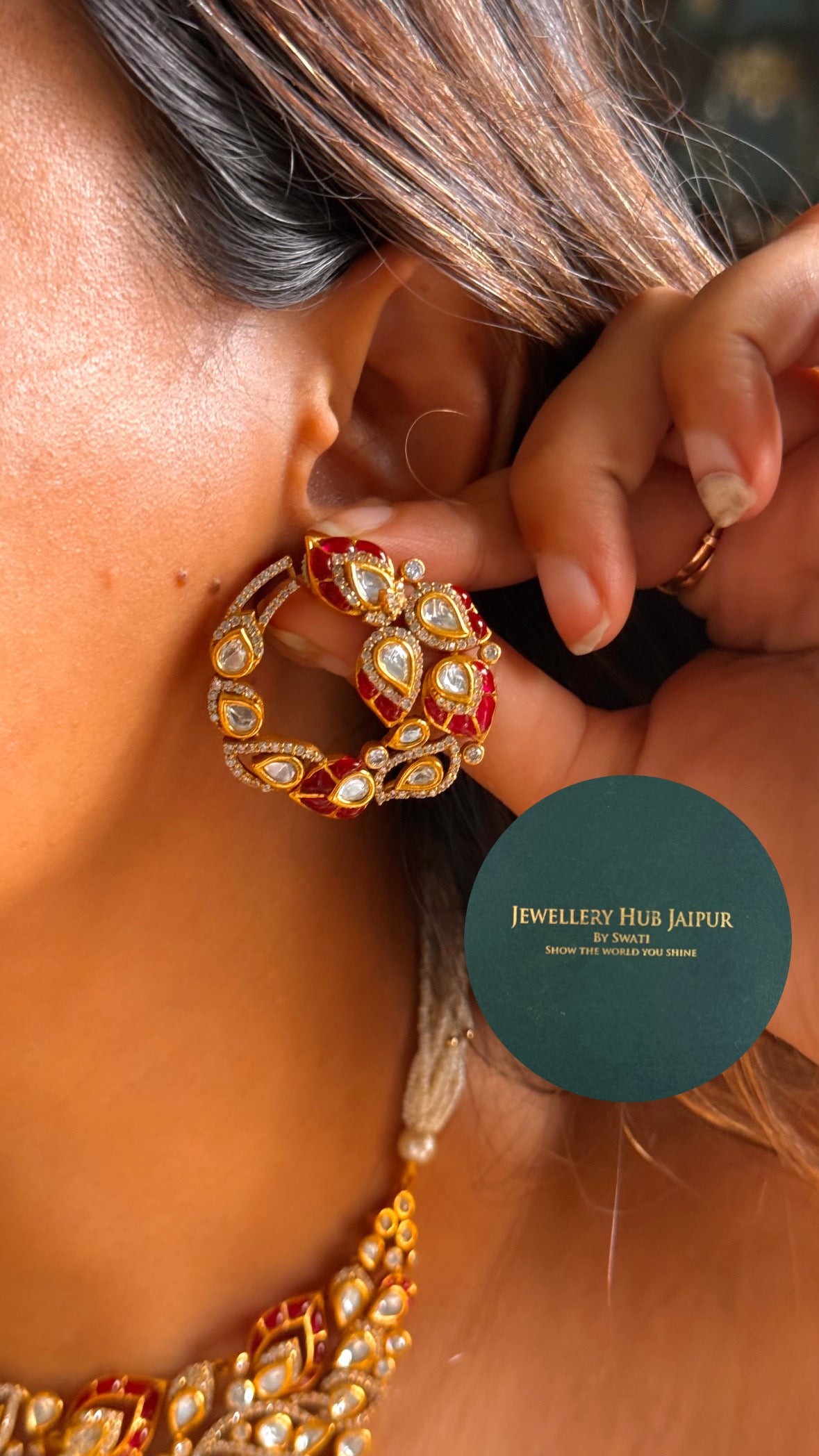 Heritage Ruby Sabyasachi inspired collar set