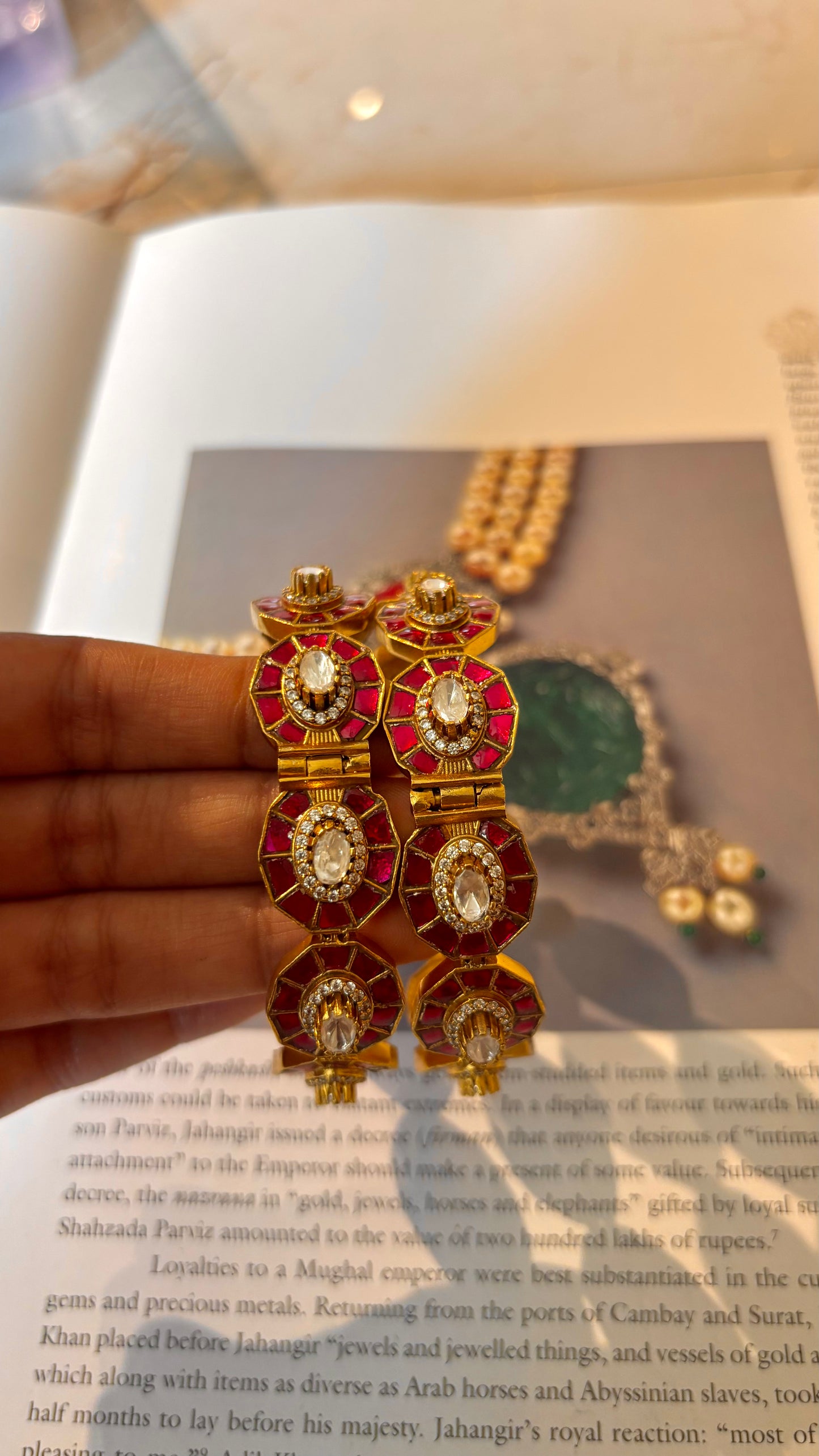Real moissanite heritage takkar work bangles