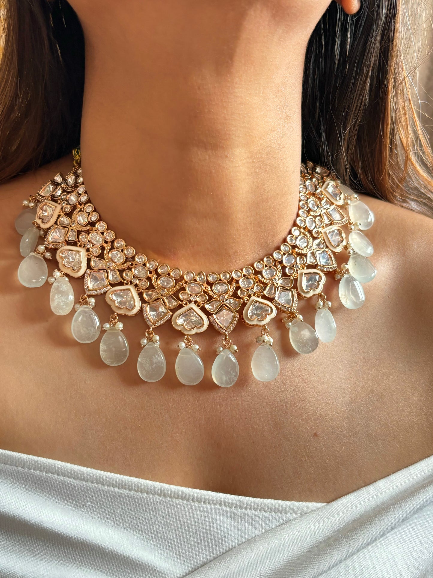 Meenakari Moissanite necklace