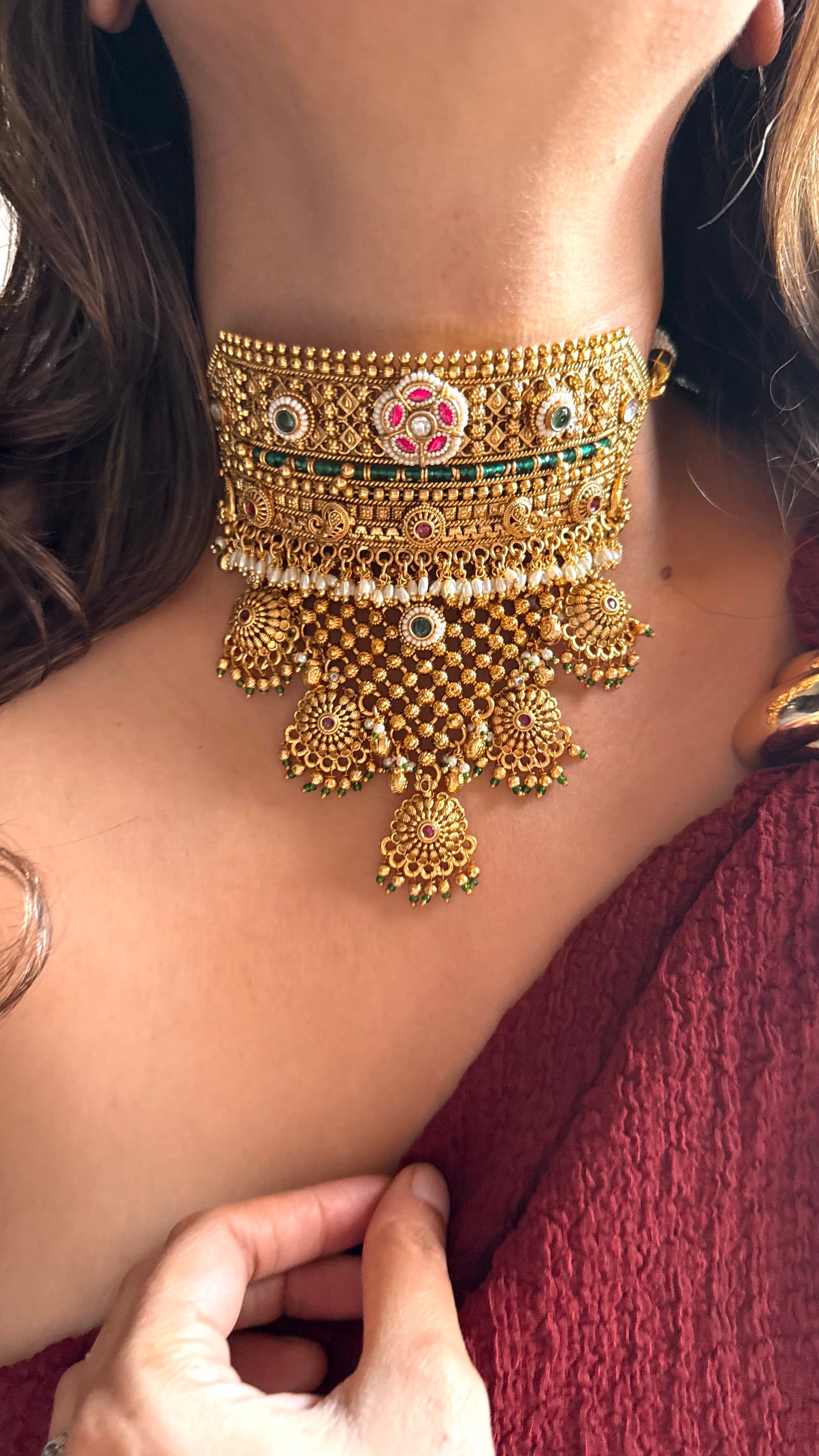 Floral paachi Rajwada Aad