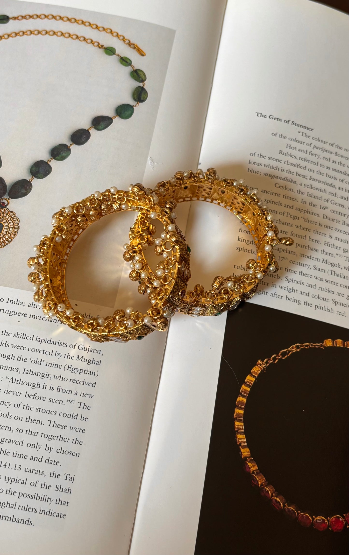 Rajwada ruby & emerald bangles