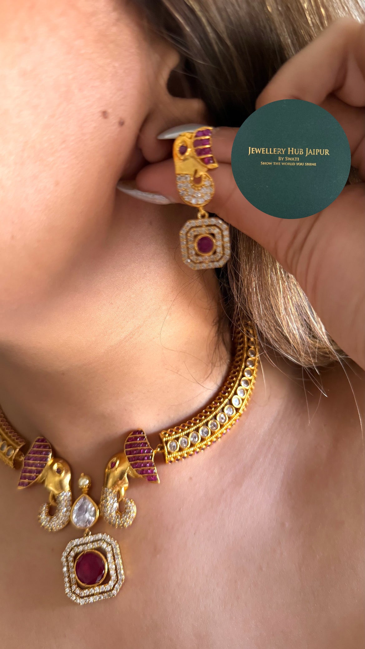 Gajanand ruby moissanite hasli