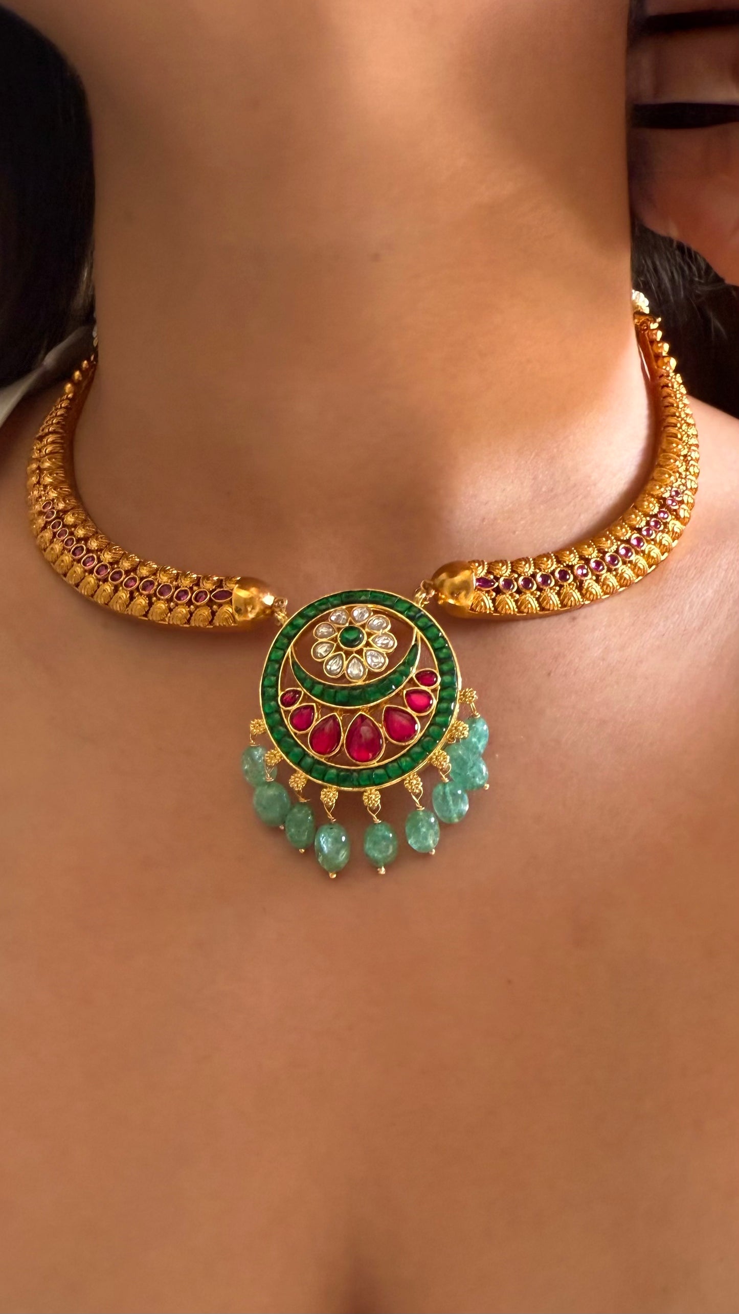 Emerald & ruby mint drop hasli