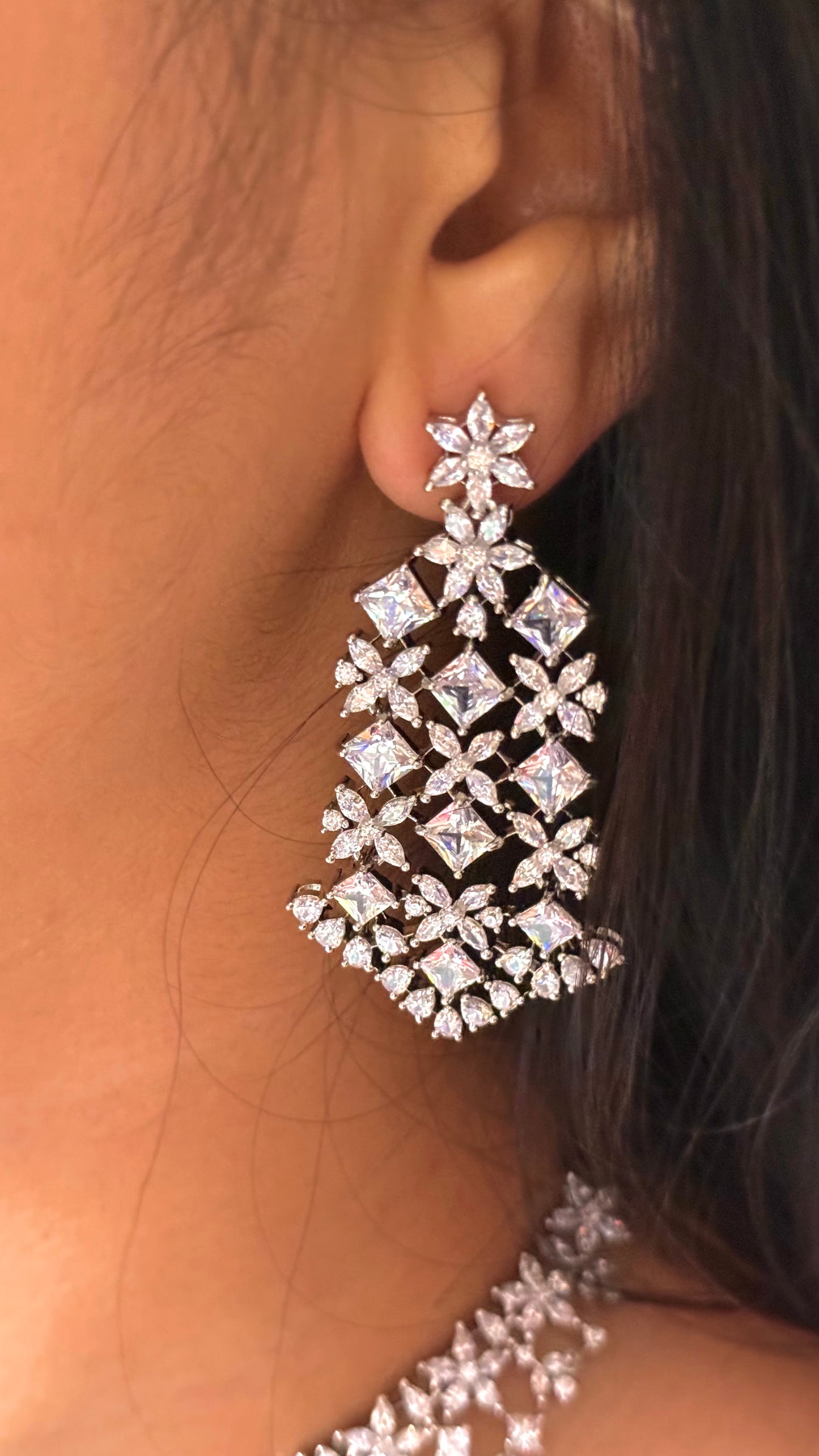 Designer cz diamond necklace
