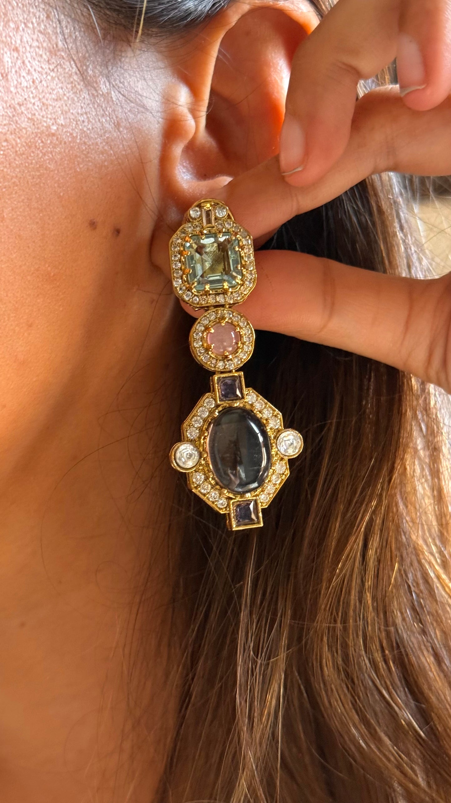 Sabhyasachi inspired
doublet designer cocktail danglers