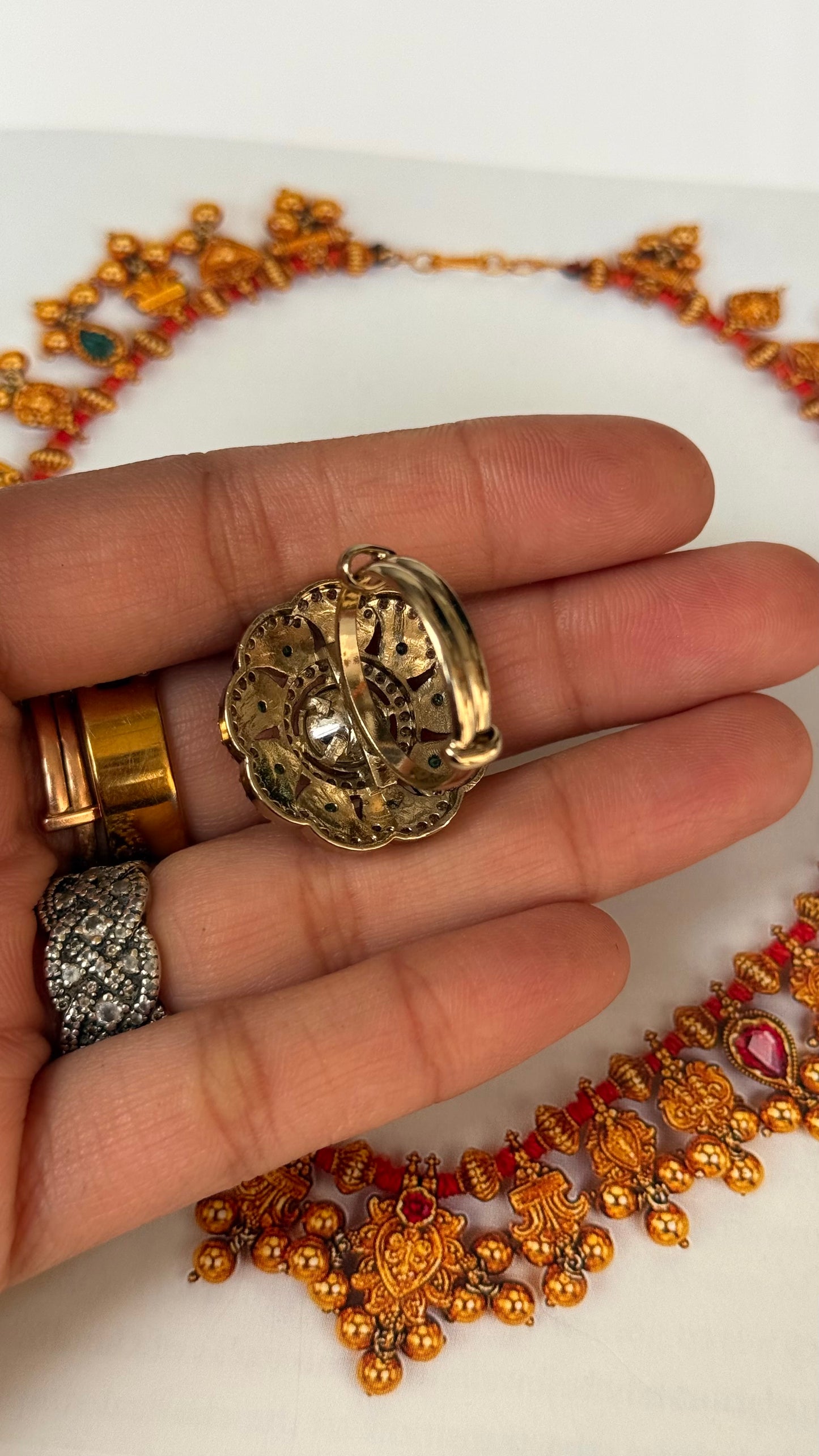ruby floral victorian ring