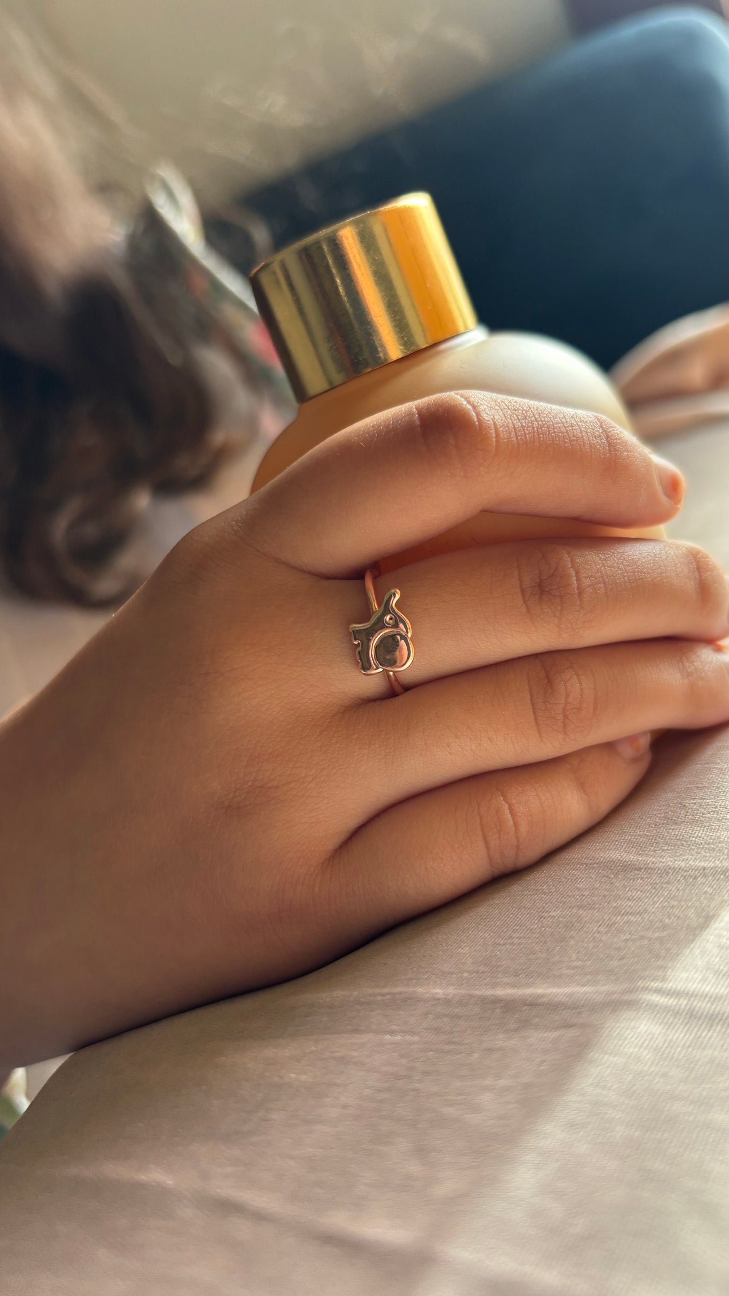 elephant shape adjustable kids ring