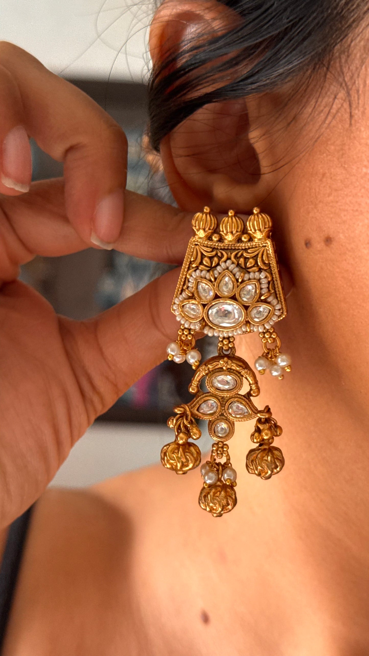 Ruby inlay rajwada necklace