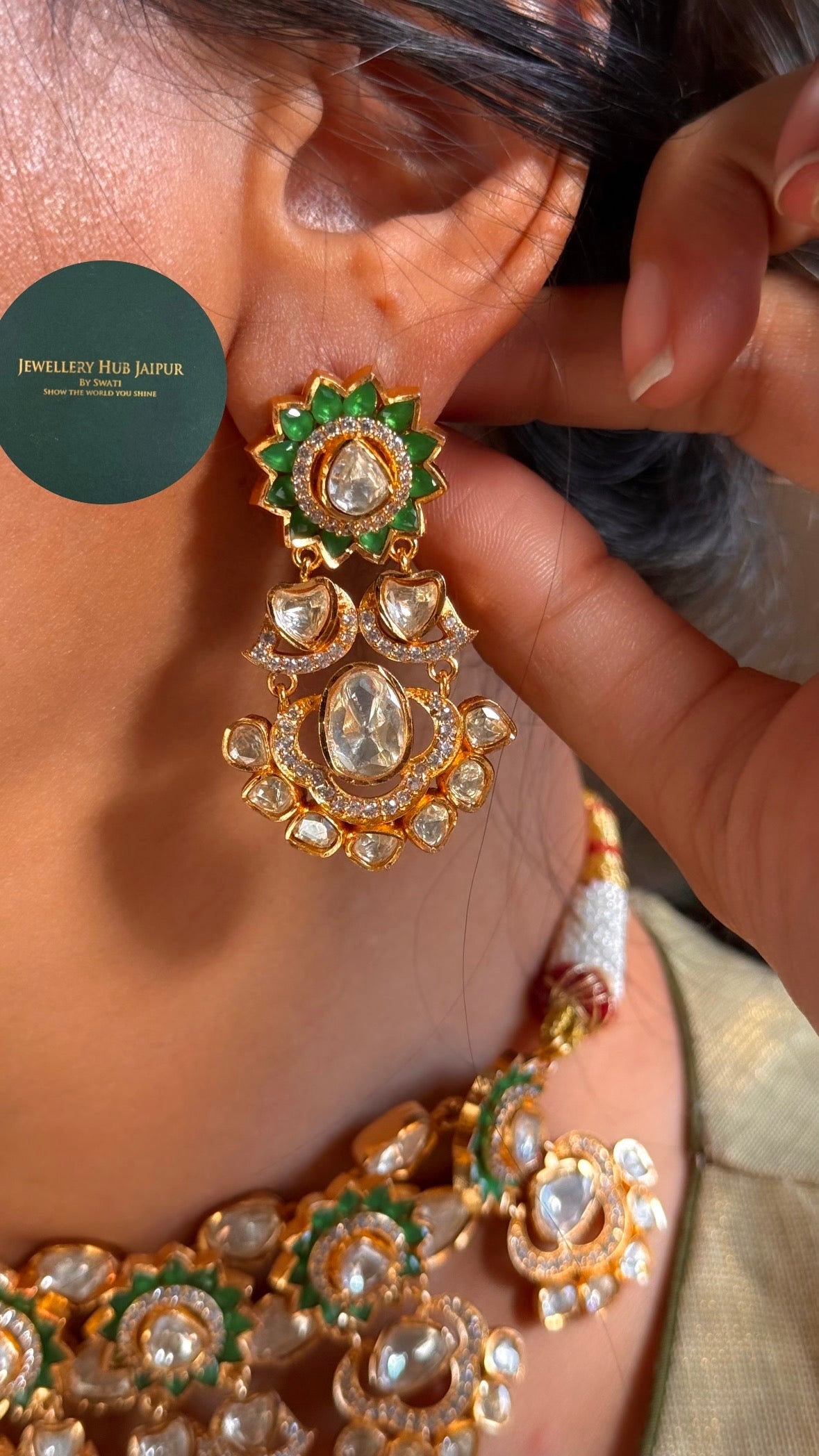 Real Moissanite panna necklace