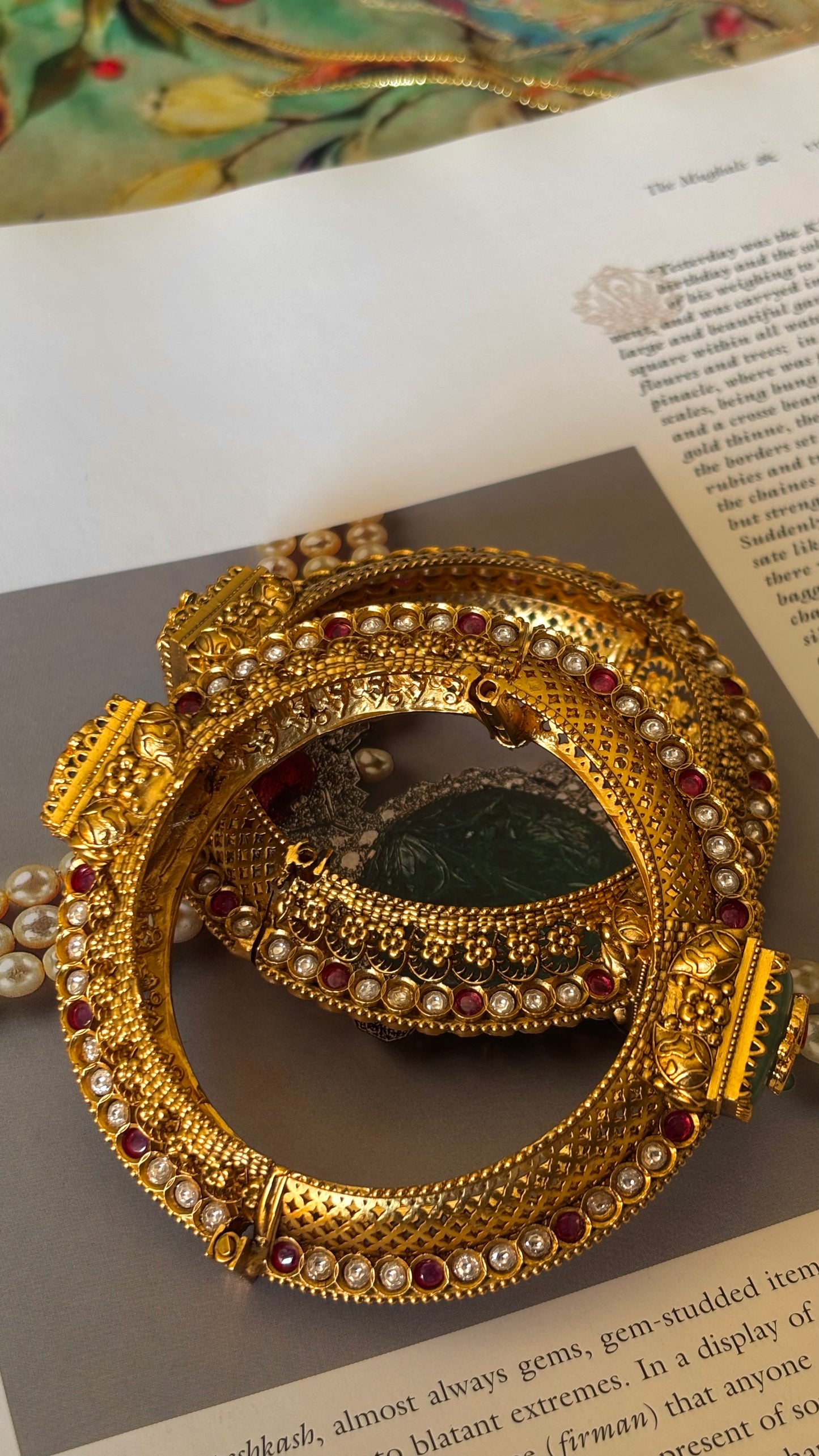 Milton Rani pink inlay work, Rajwadi Bangles