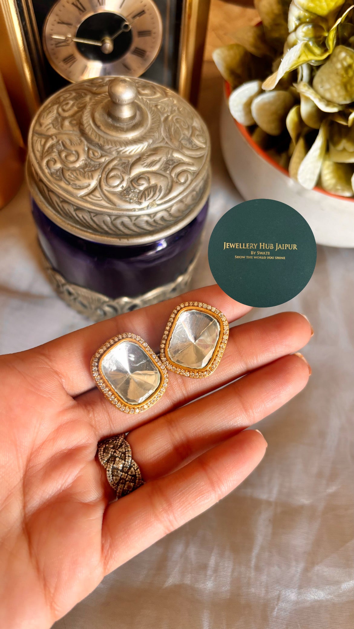 Damyanti Ruby polki necklace with earrings