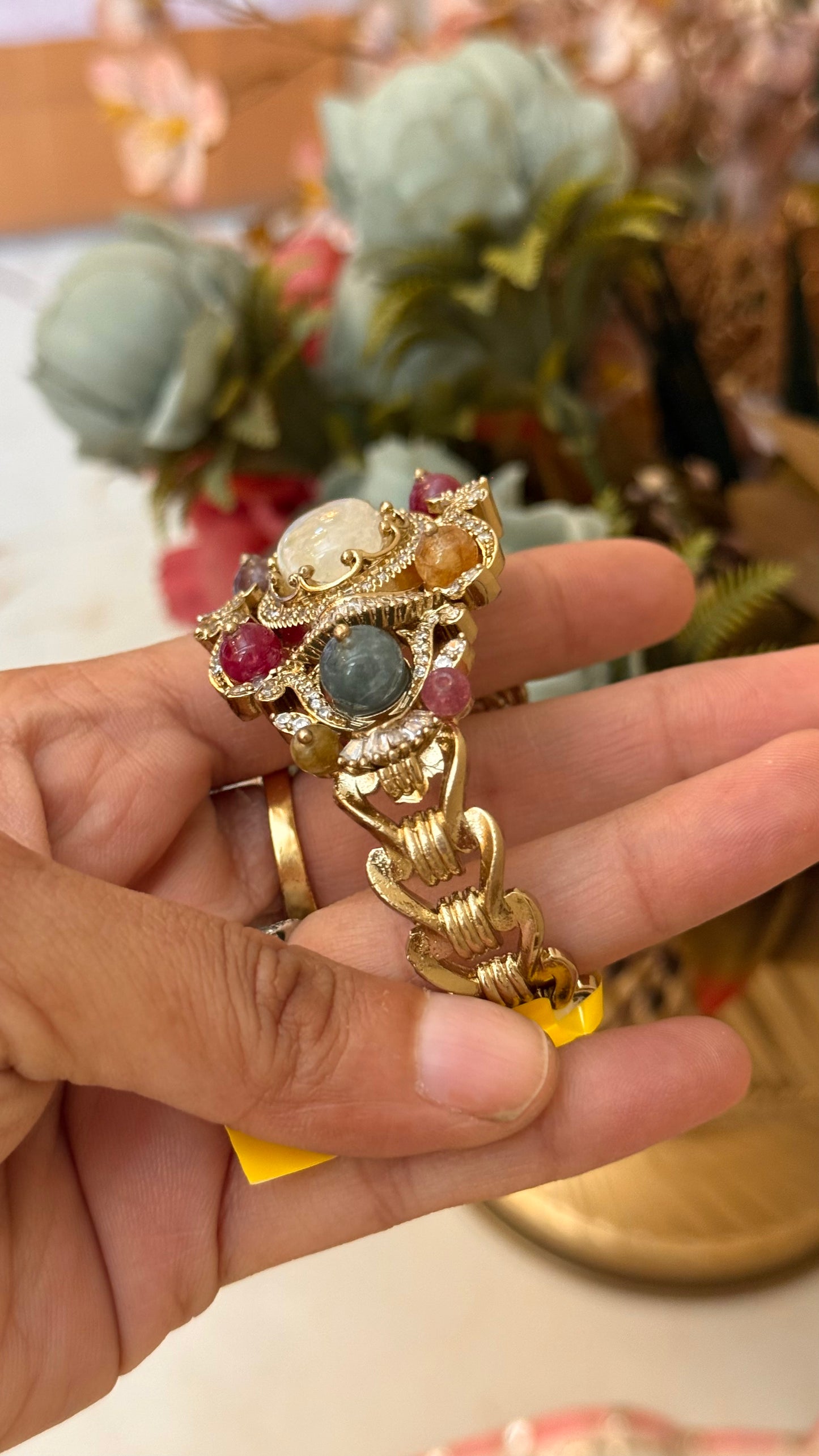 Natural stone sabya inspired designer bracelet