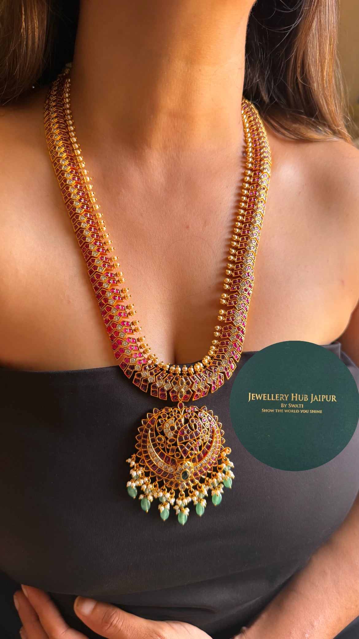Rani pink rajwada long set