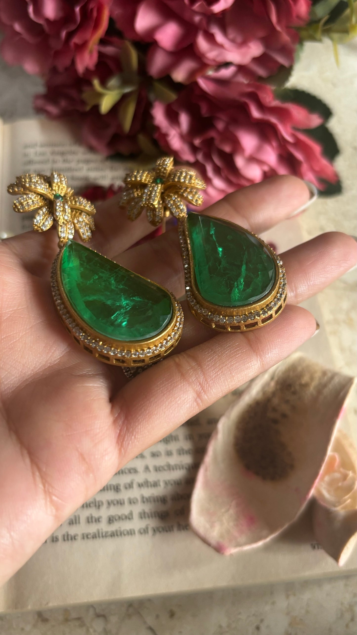 Emerald danglers