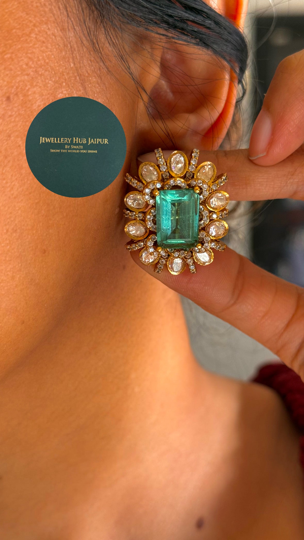 lord Ganesha Mint doublet necklace