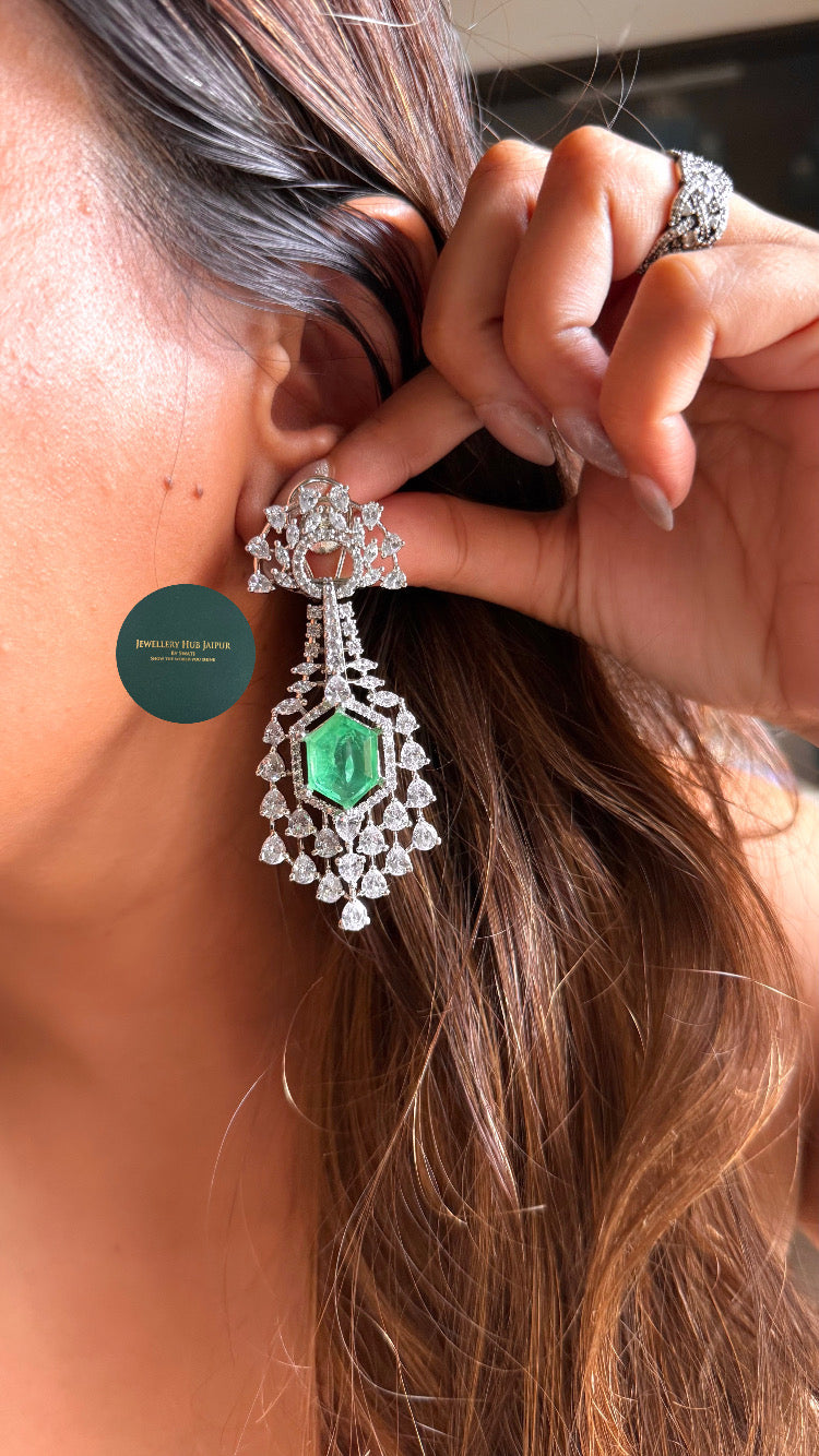 Mint doublet cz diamond collar set