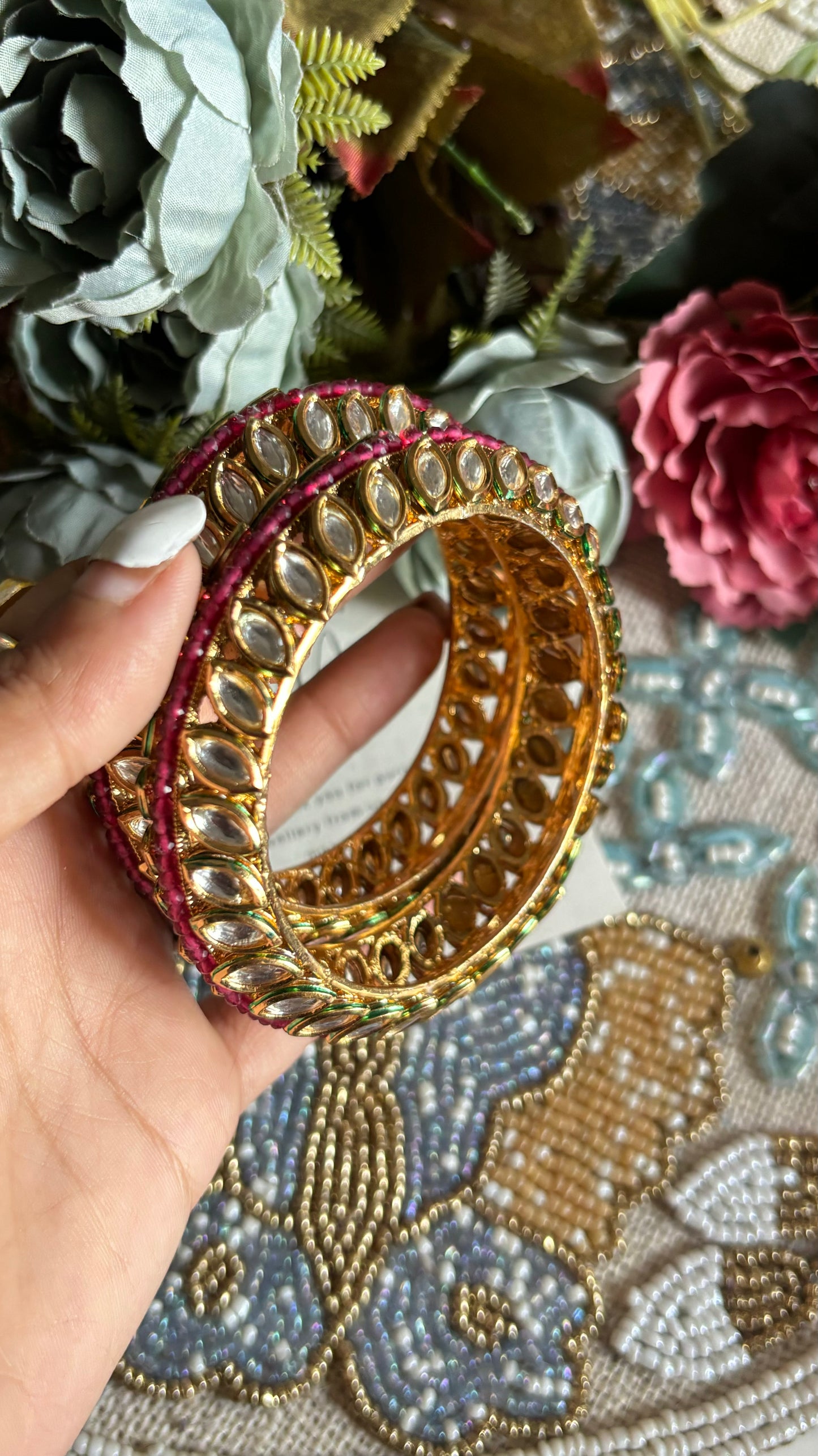 Ruby Rajwada Bangles (Not openable)