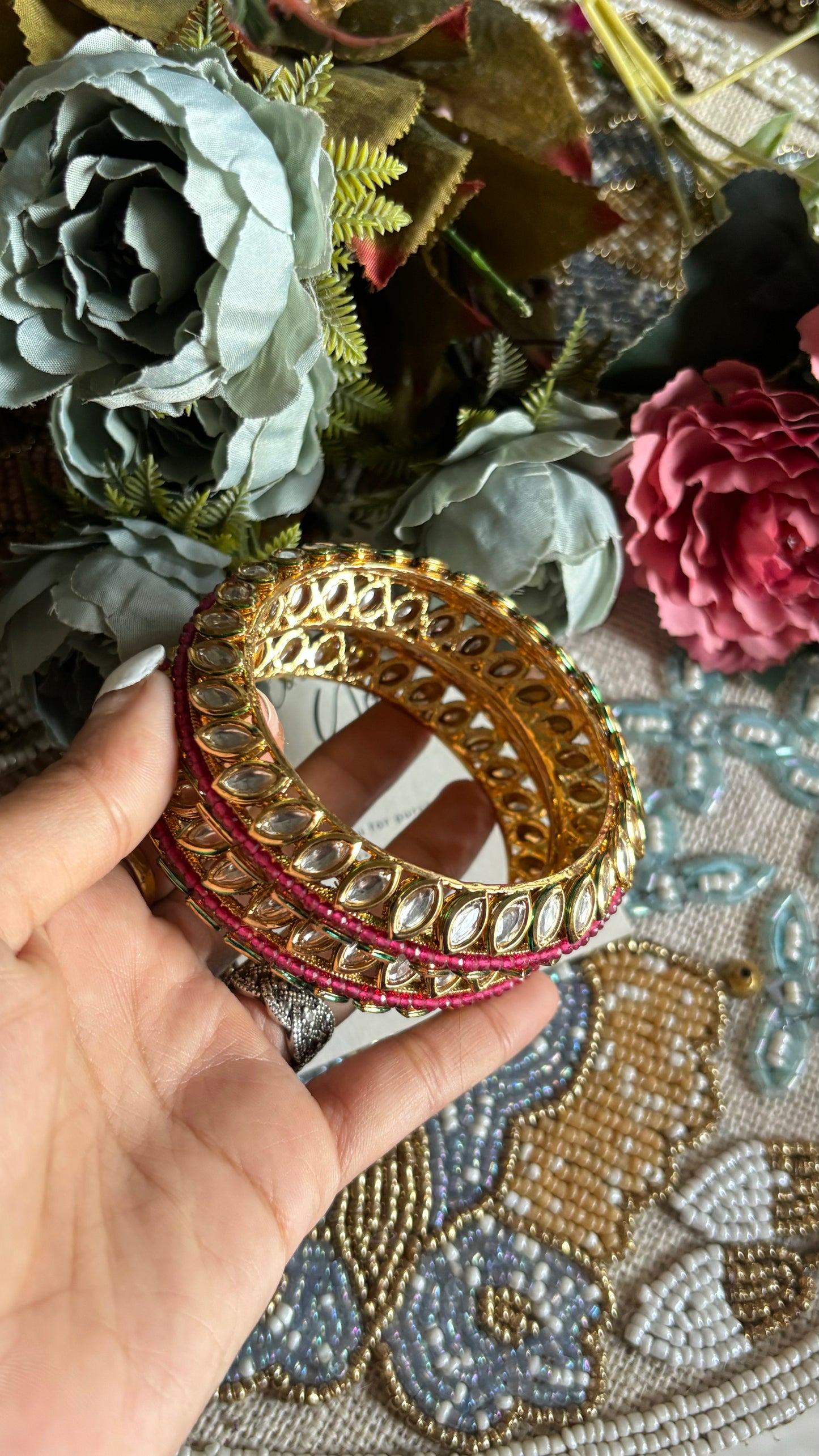Ruby Rajwada Bangles (Not openable)
