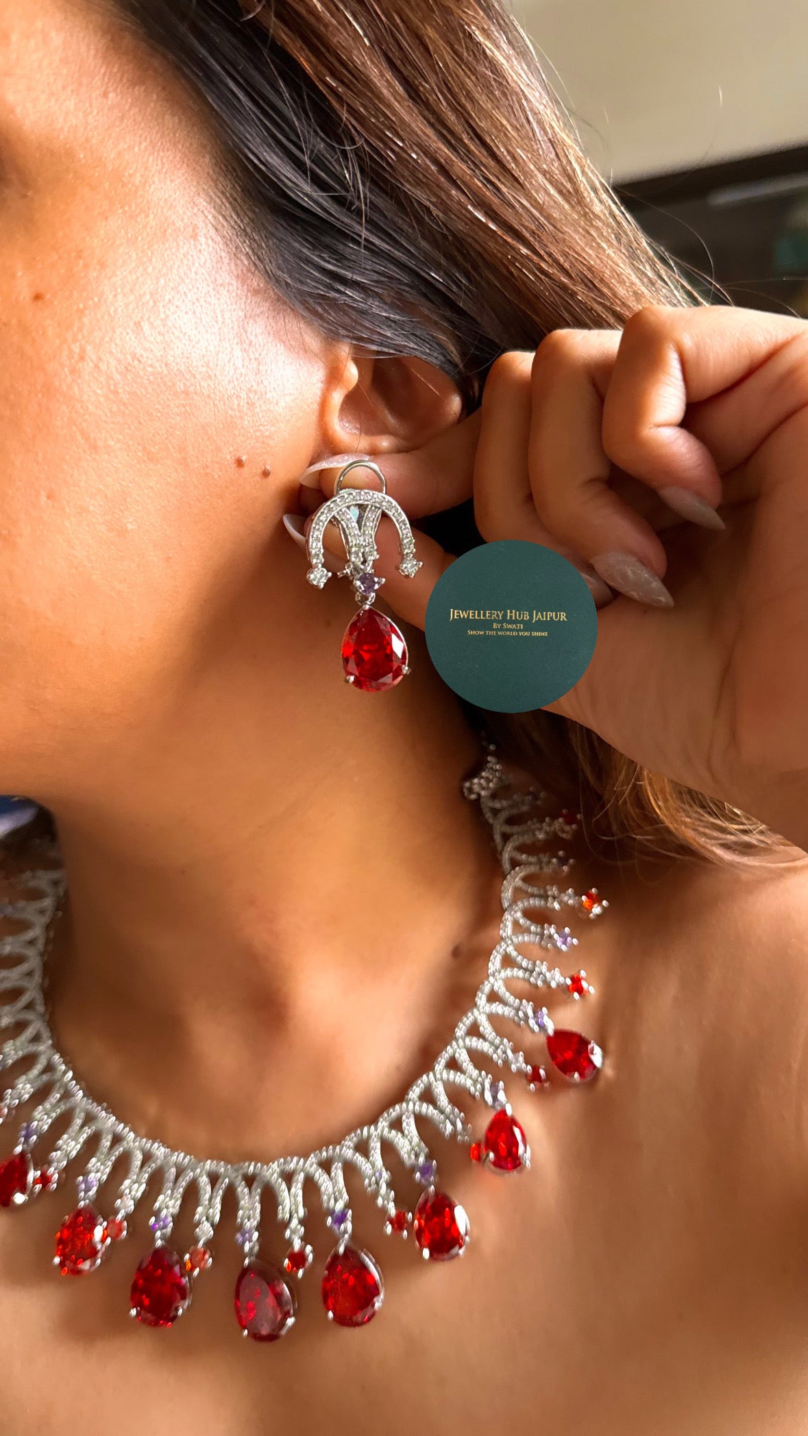 Bvlgari inspired ruby diamond set