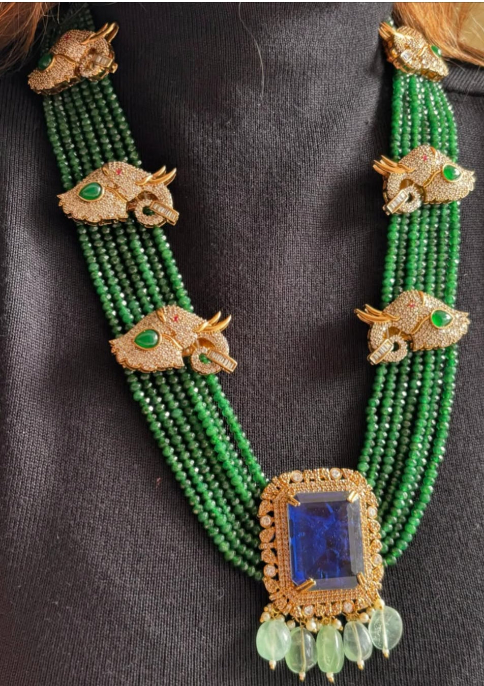 Heritage emerald and sapphire rani haar